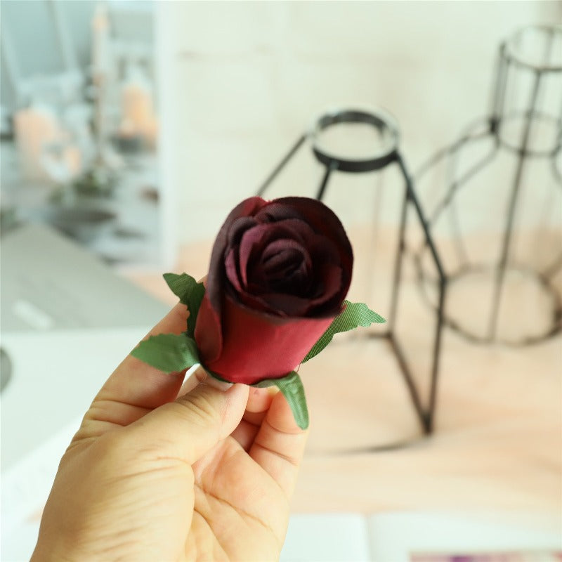 Burgundy Silk Roses Maroon Flowers for DIY Crafts