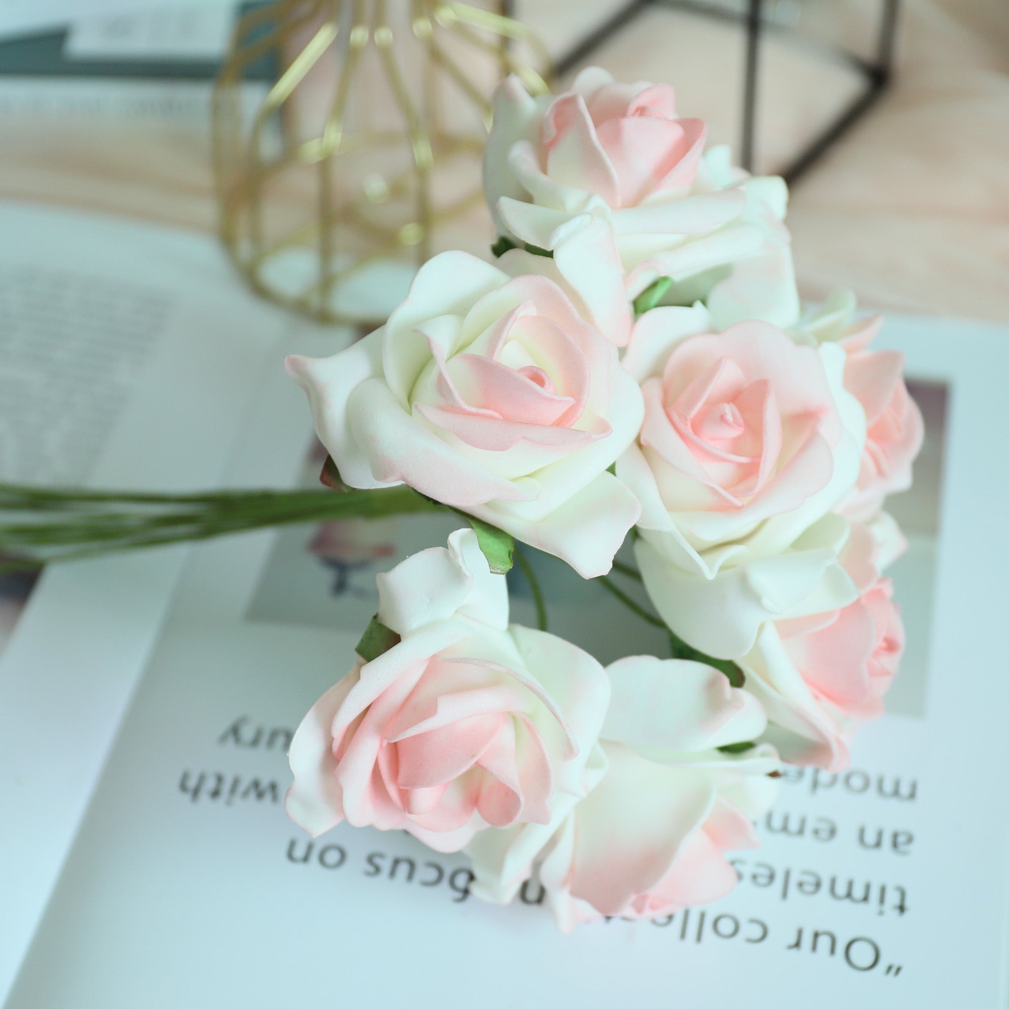 Light Pink Roses Artificial Flowers Wedding