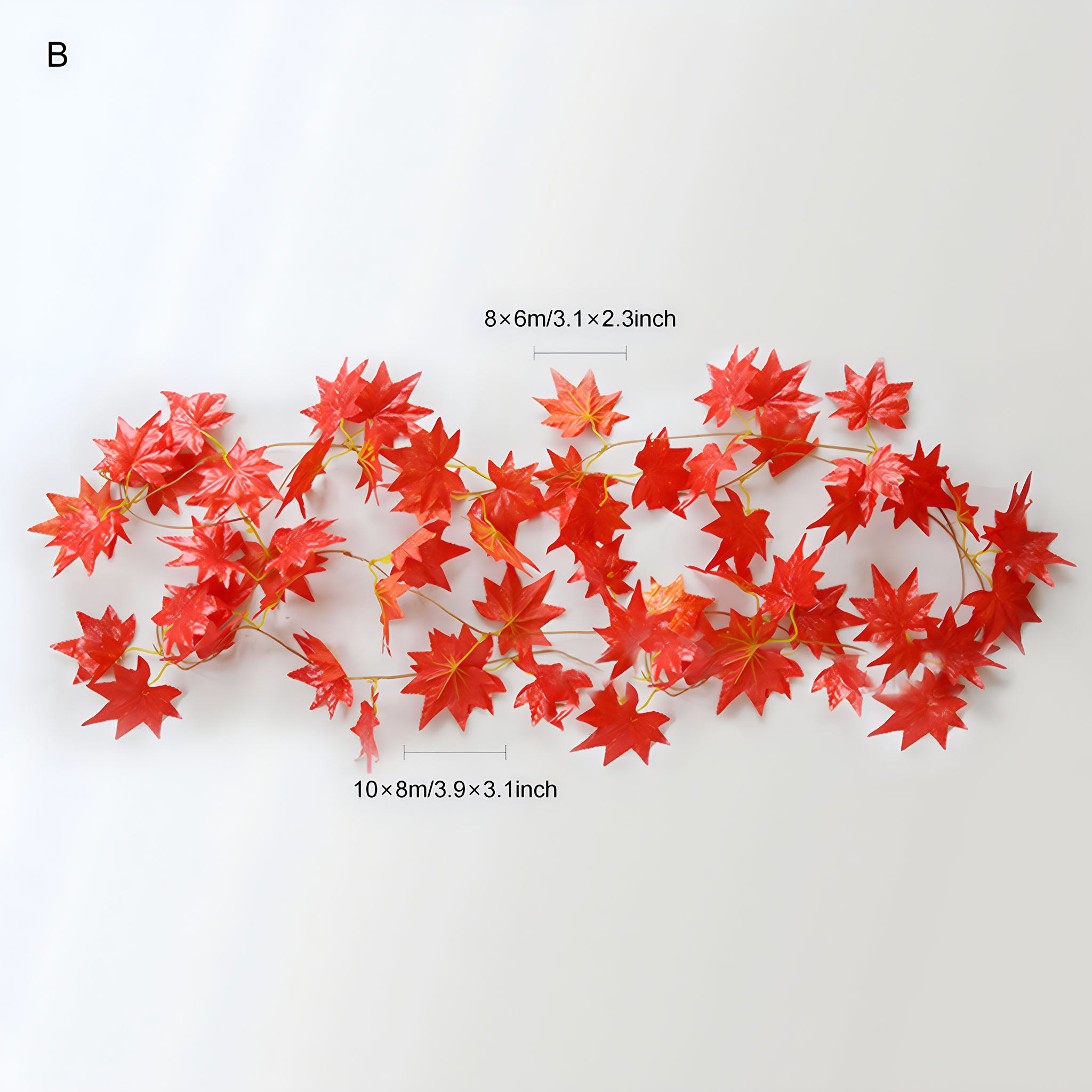 Red Maple Leaf Artificial Garland Wall Decor