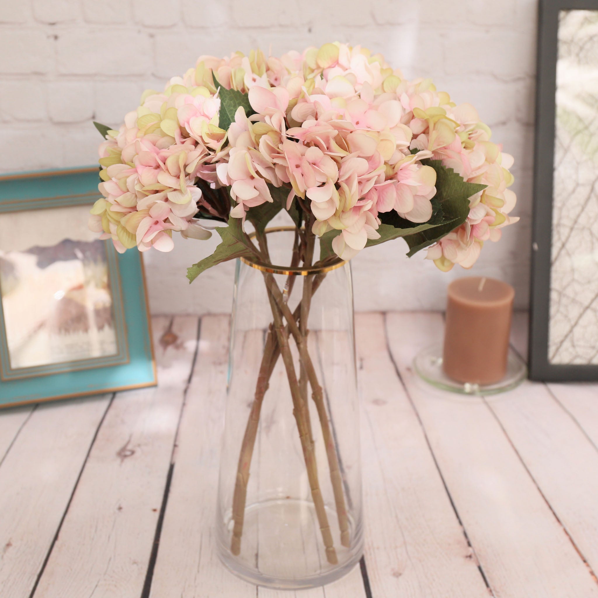 Faux Hydrangea Flowers Silk Flower Arrangements