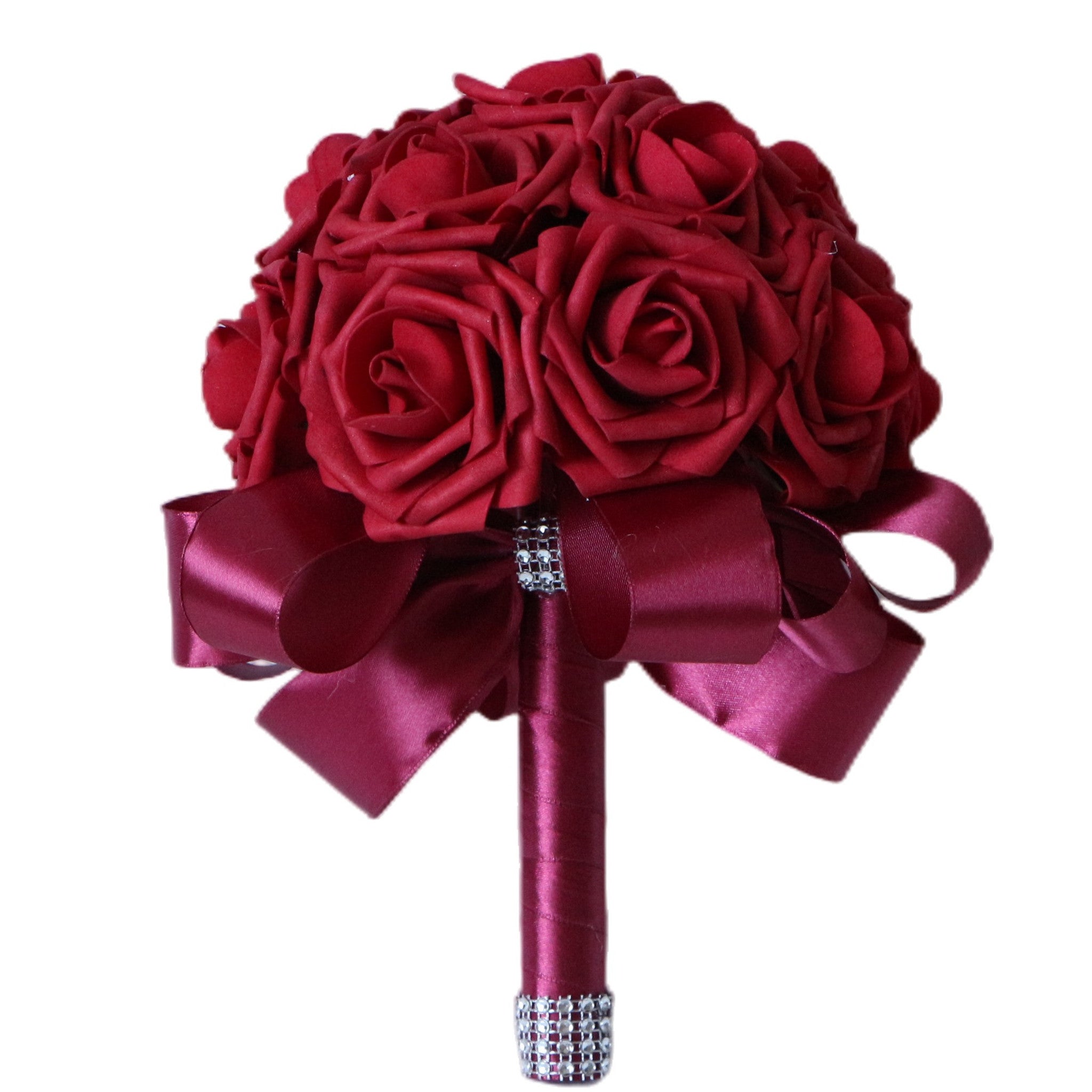 Dark Red White Black Roses Artificial Flower Bouquet