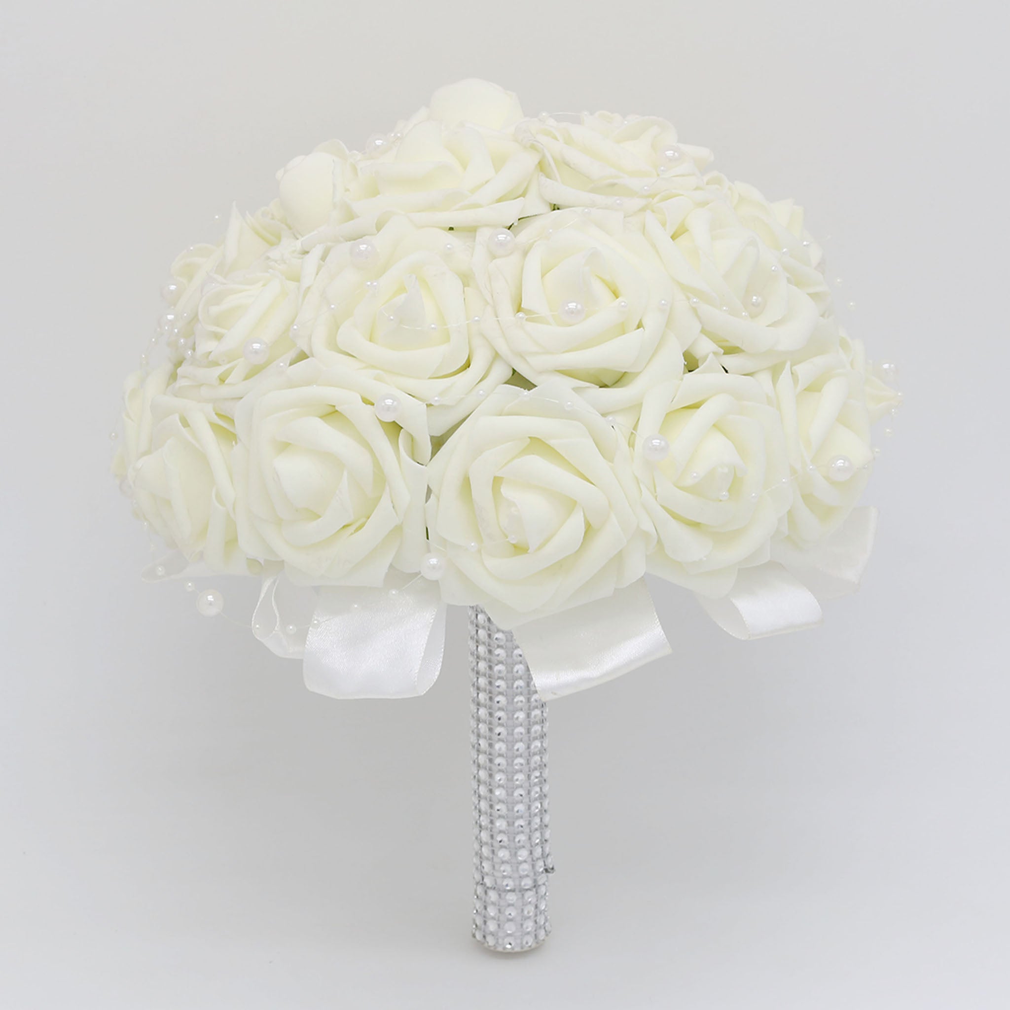 Cream White Bridal Bouquet Artificial Wedding Flower Bouquet