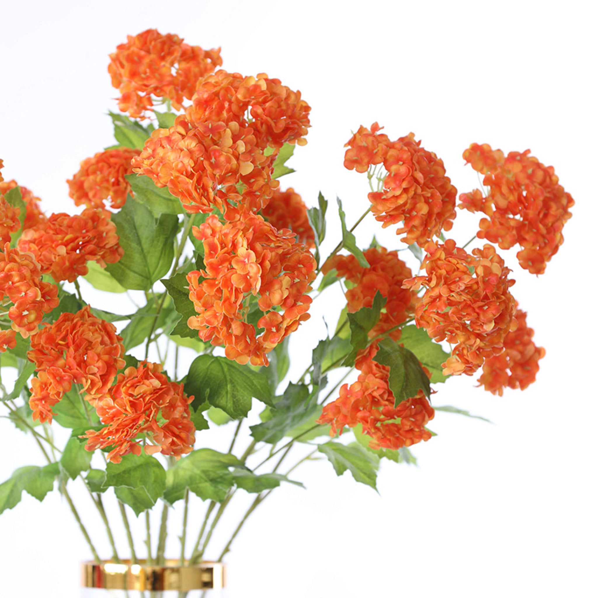 Artificial Snowball Hydrangea Branch 26"