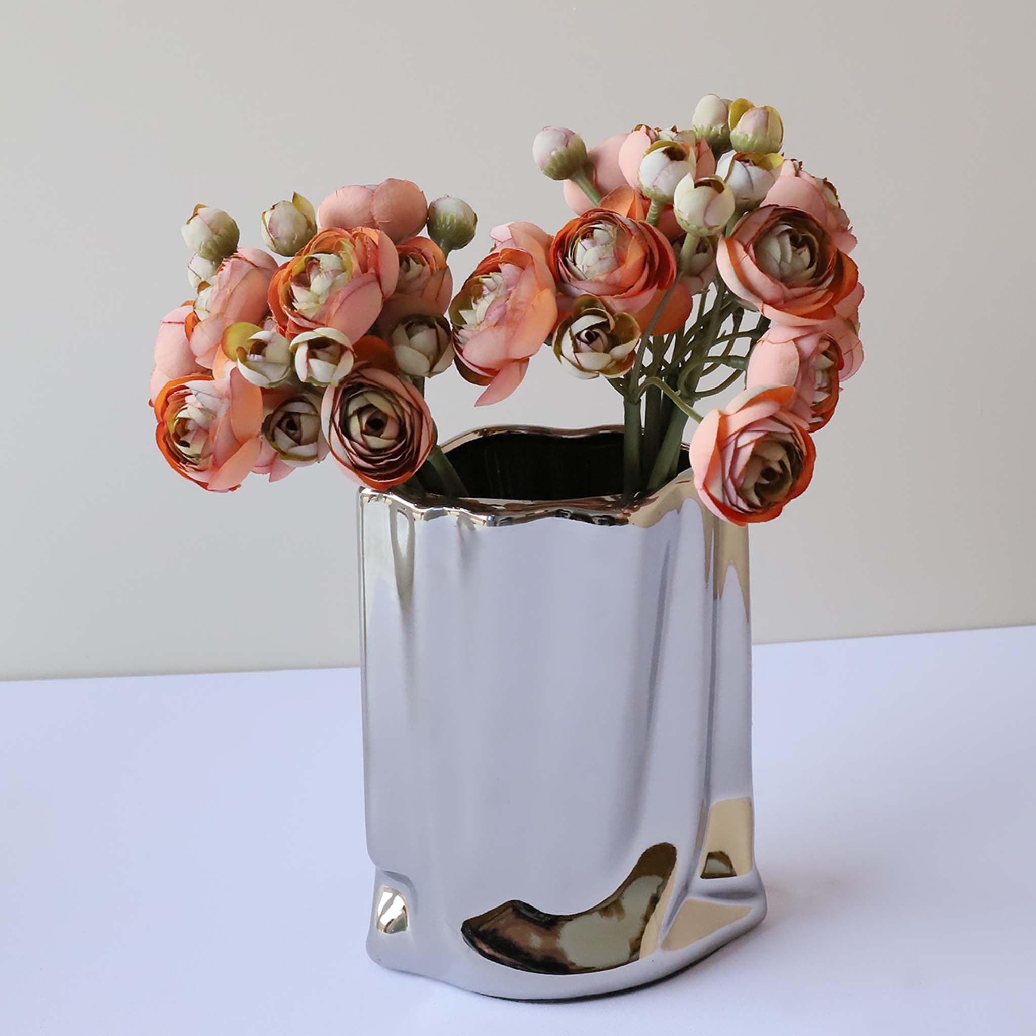 Small Peony Silk Ranunculus Flower Bundle