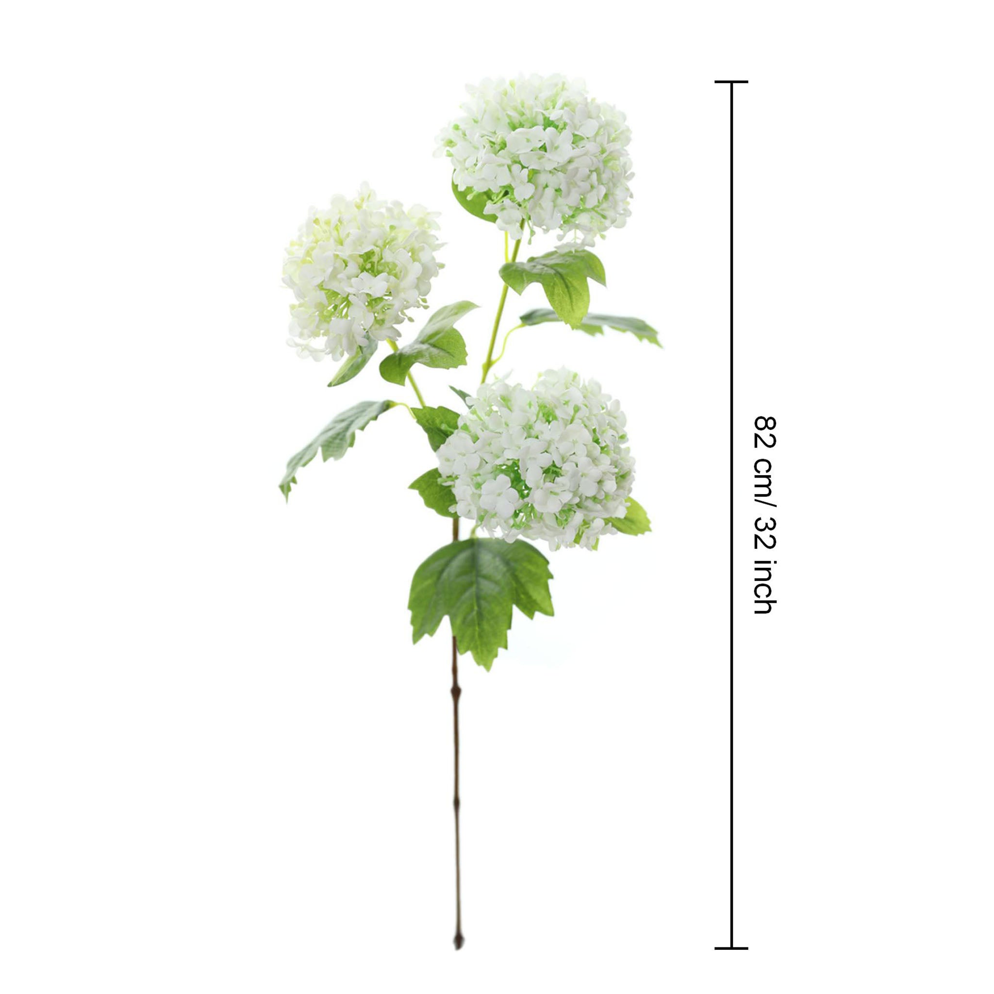 Fake Hydreangea Snowball Flower Spray 32"