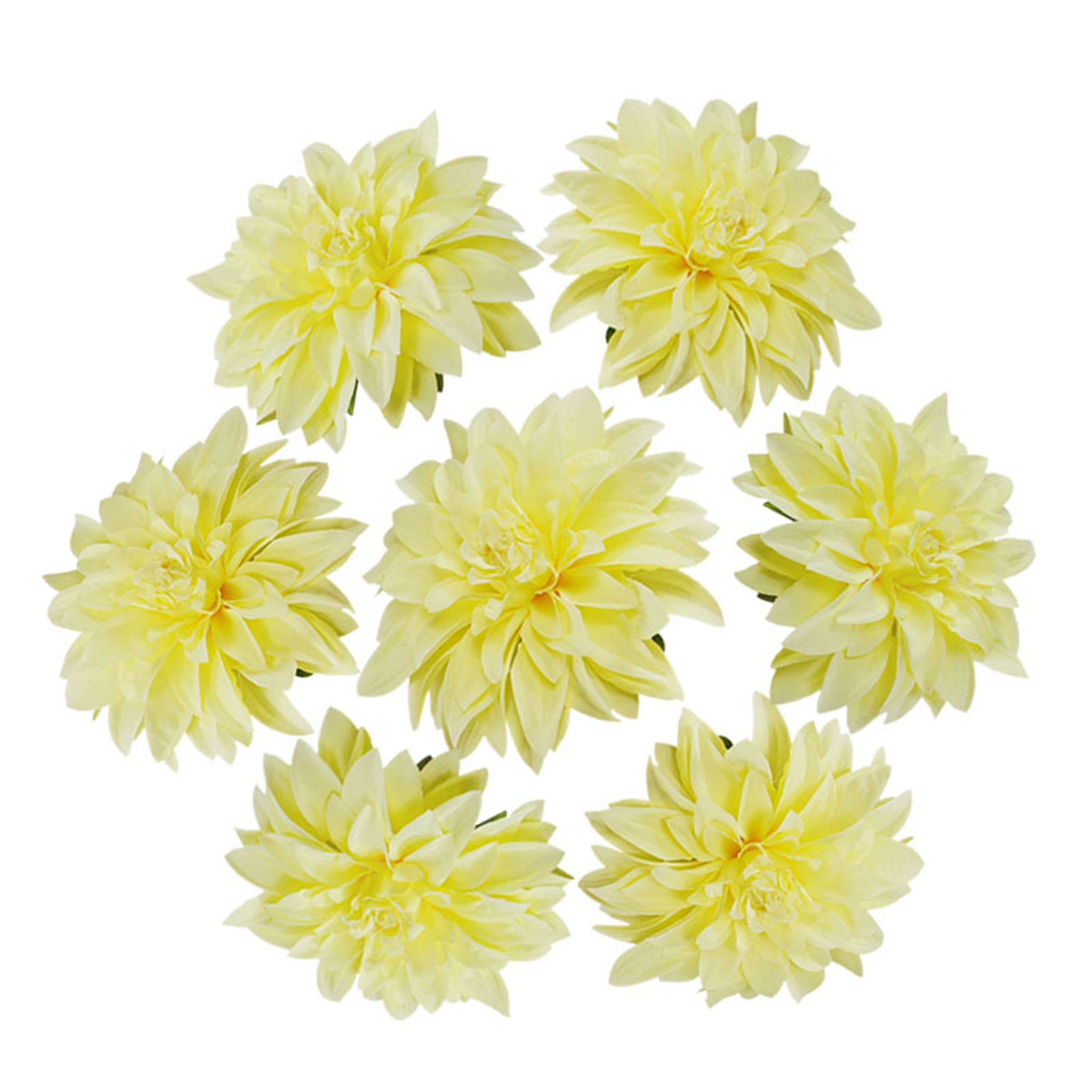 50 Bulk Silk Dahlia Flowers 5.1"