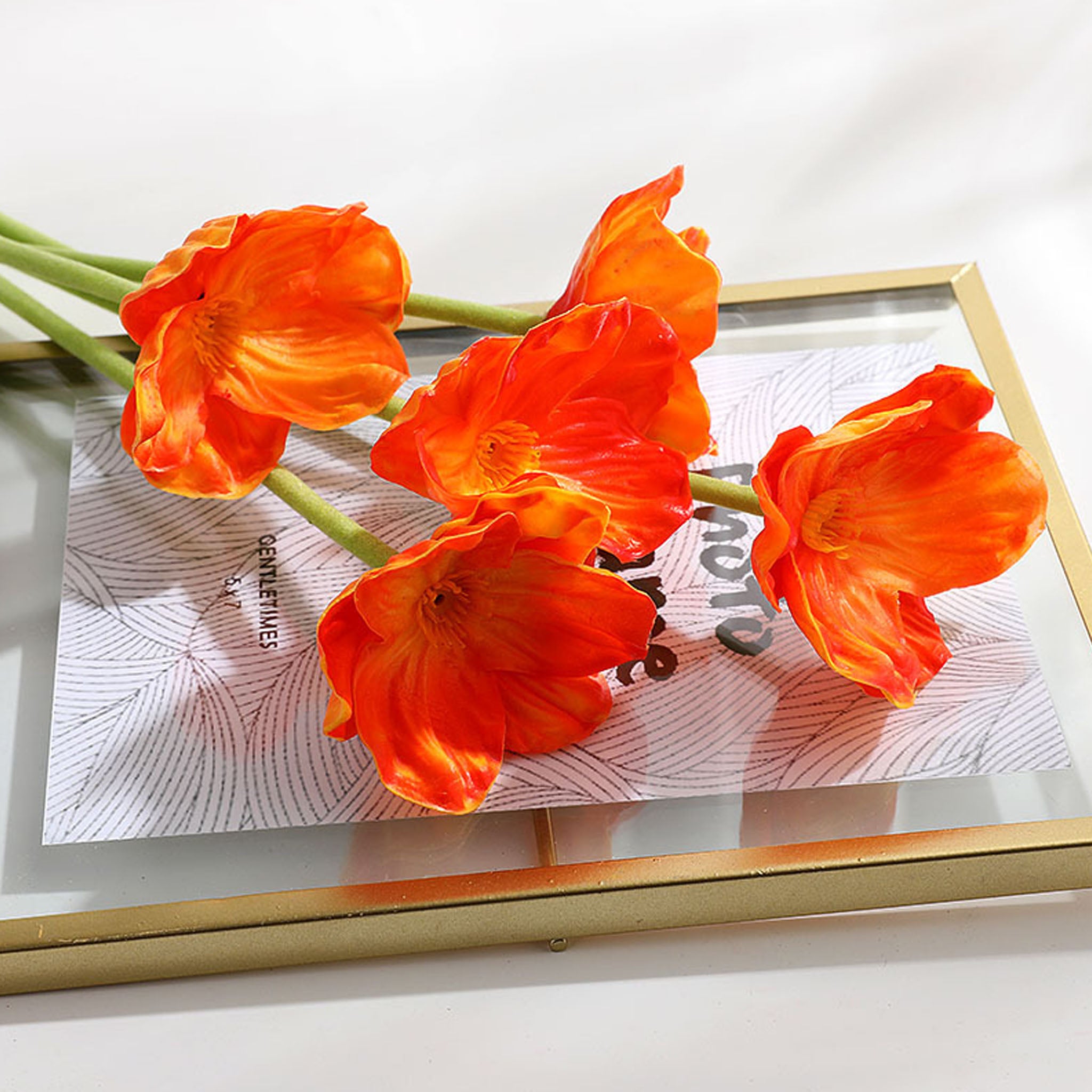 Artificial Poppy Flowers for Fall Wedding Decor Arrangement