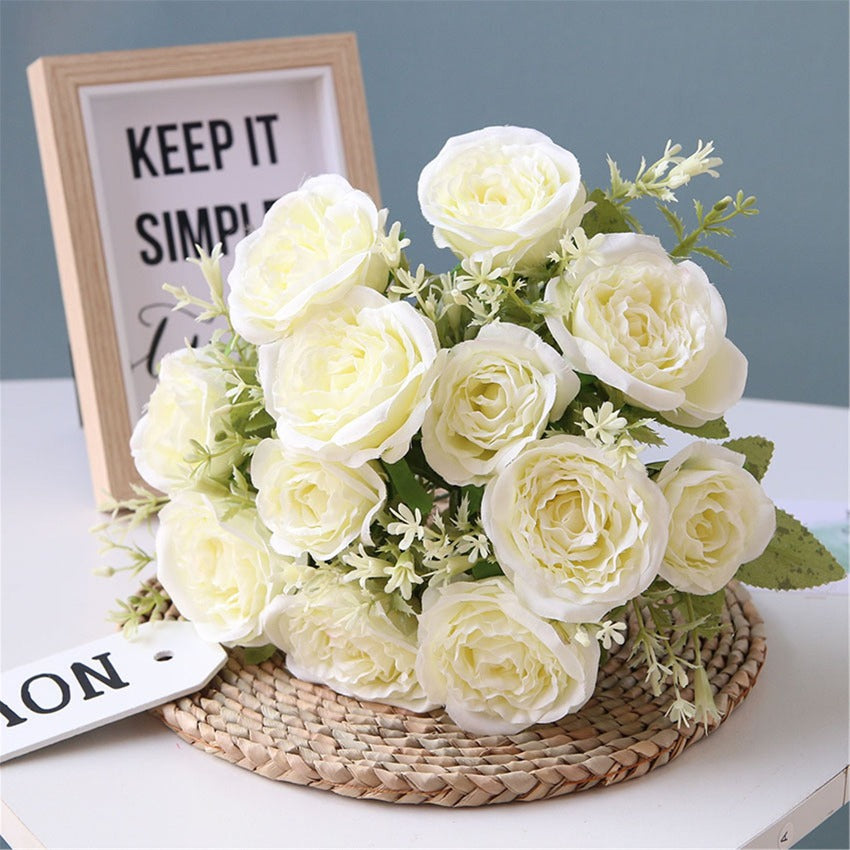 Artificial Rose Flower Spray Roses Wedding Home Decor