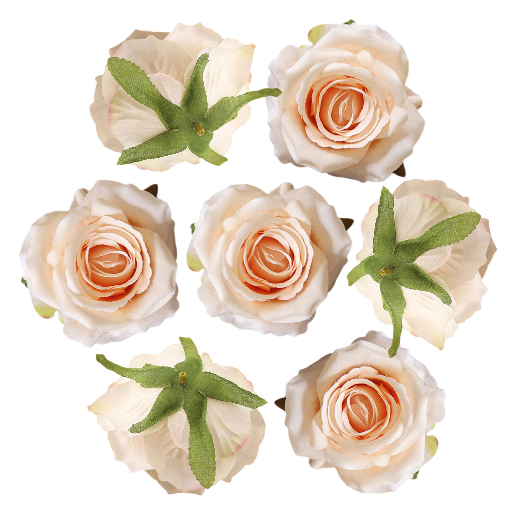 Quality Artificial Flower Heads Velvet Roses