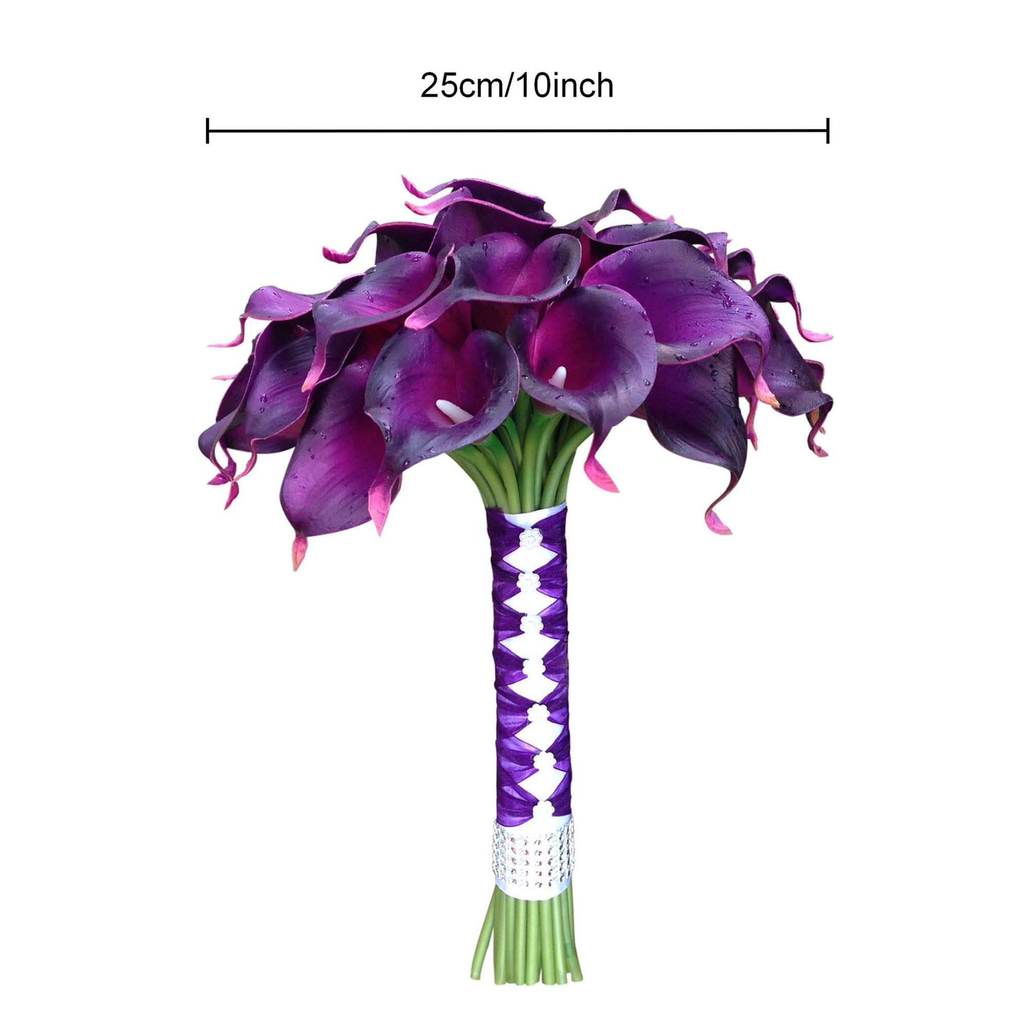 Purple Wedding Bouquet Calla Lily Bridal Bouquet