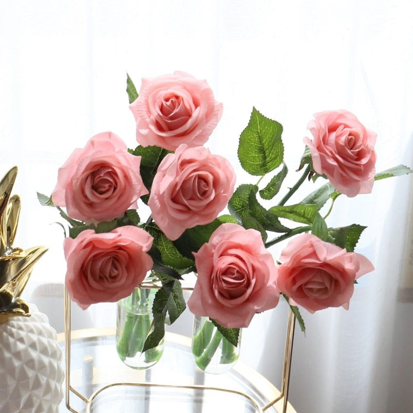 Realistic Fake Flowers Silk Latex Real Touch Roses