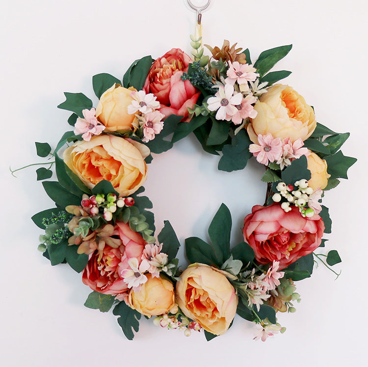 Spring Wreath for Home Decorations Front Door Wreath 15 inch