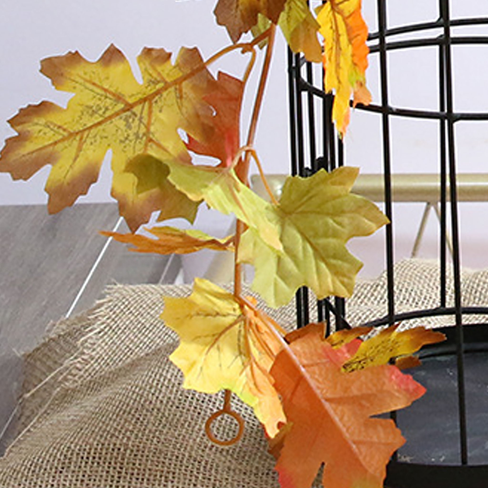 Artificial Fall Maple Leaf Garland for Home Decor
