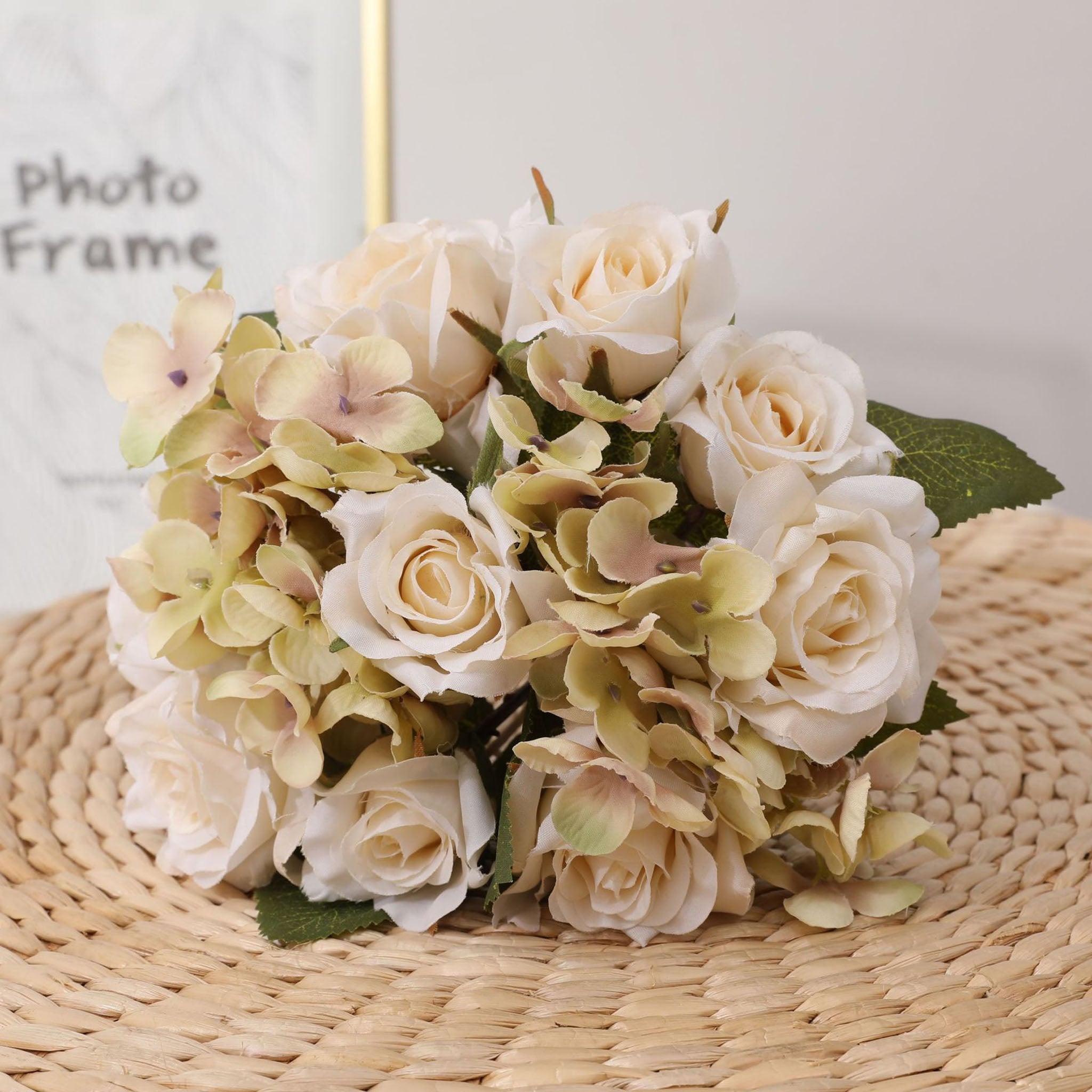 Artificial Silk Hydrangea Rose Mixed Bouquet