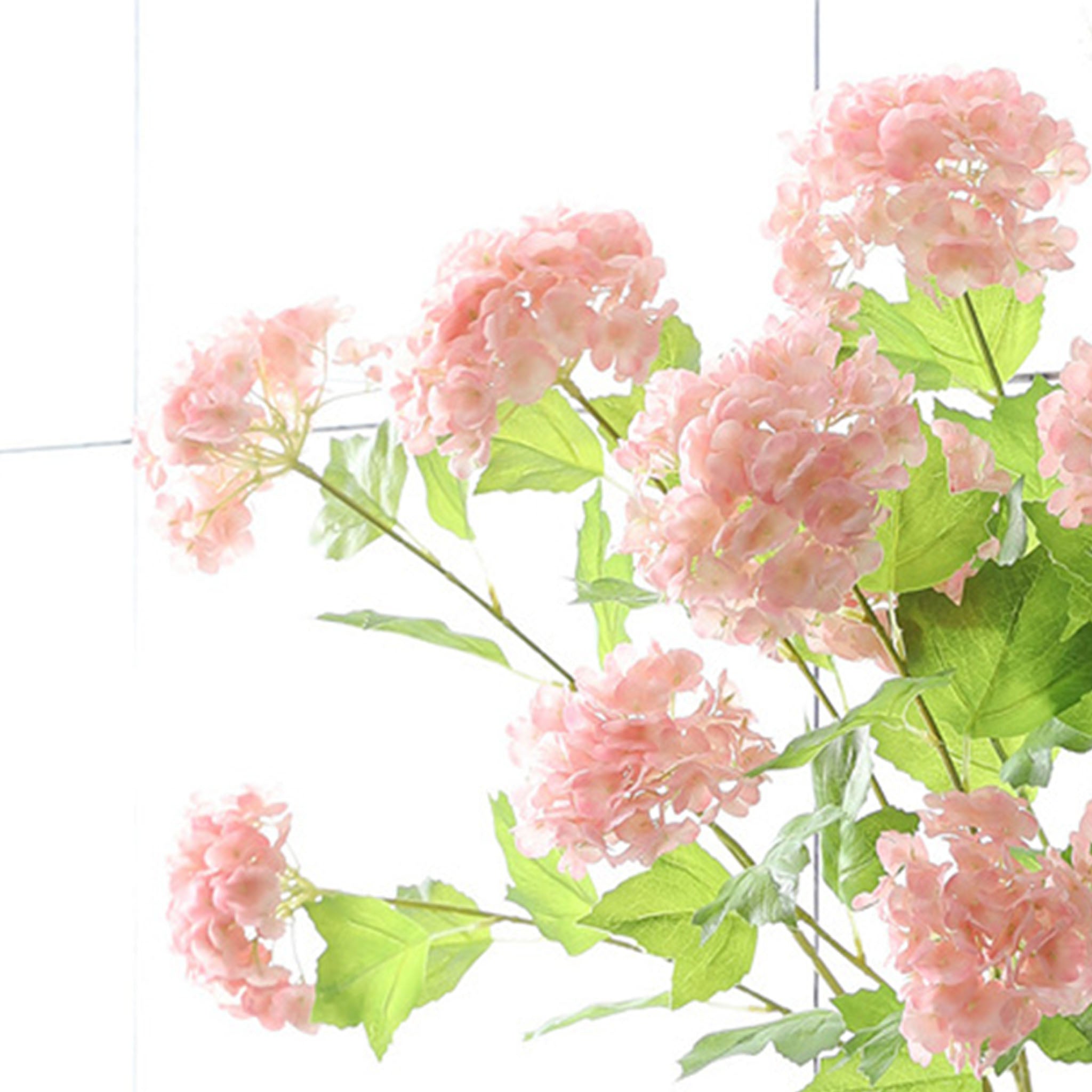 Artificial Snowball Hydrangea Branch 26"
