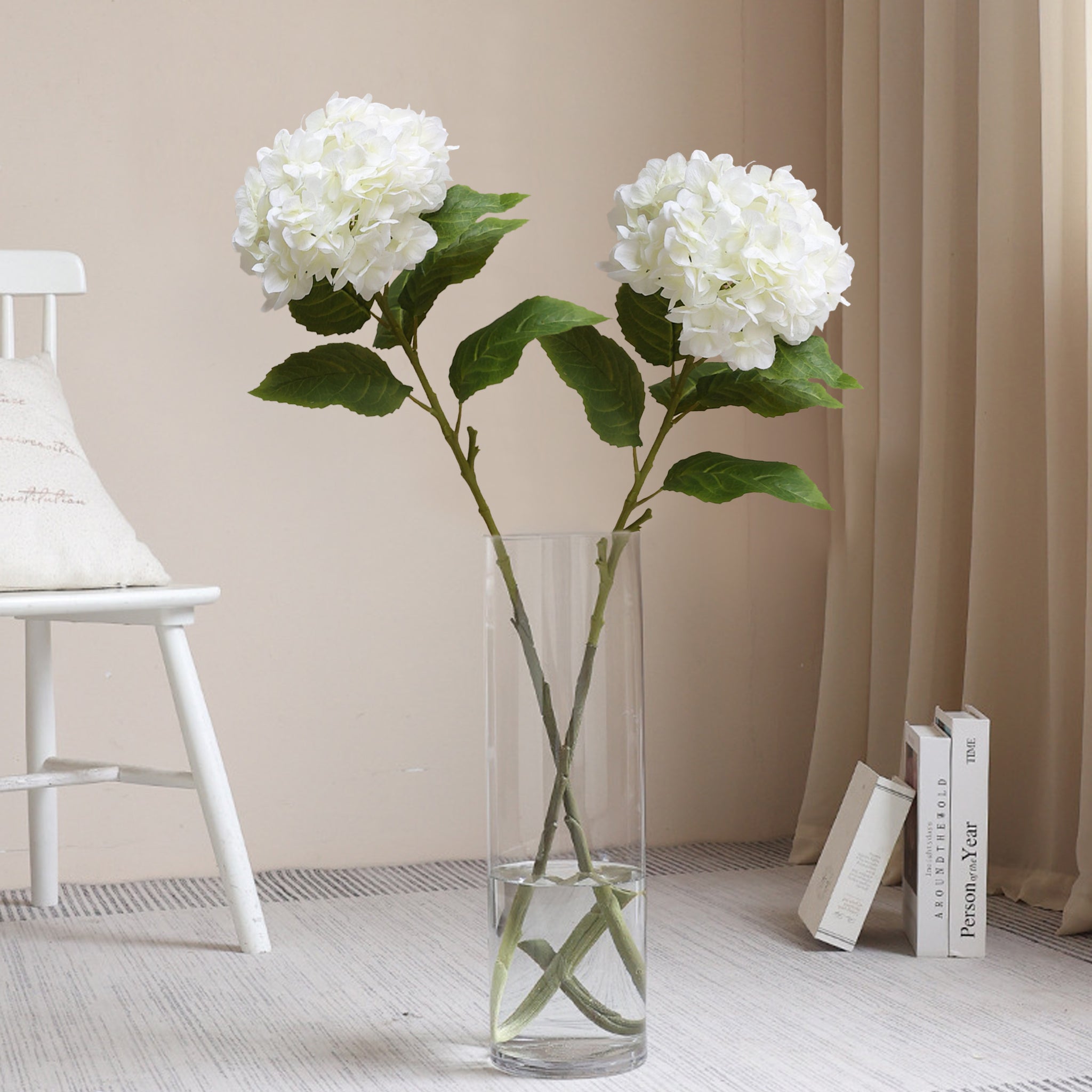 Giant Artificial Hydrangea Flowers Long Stem