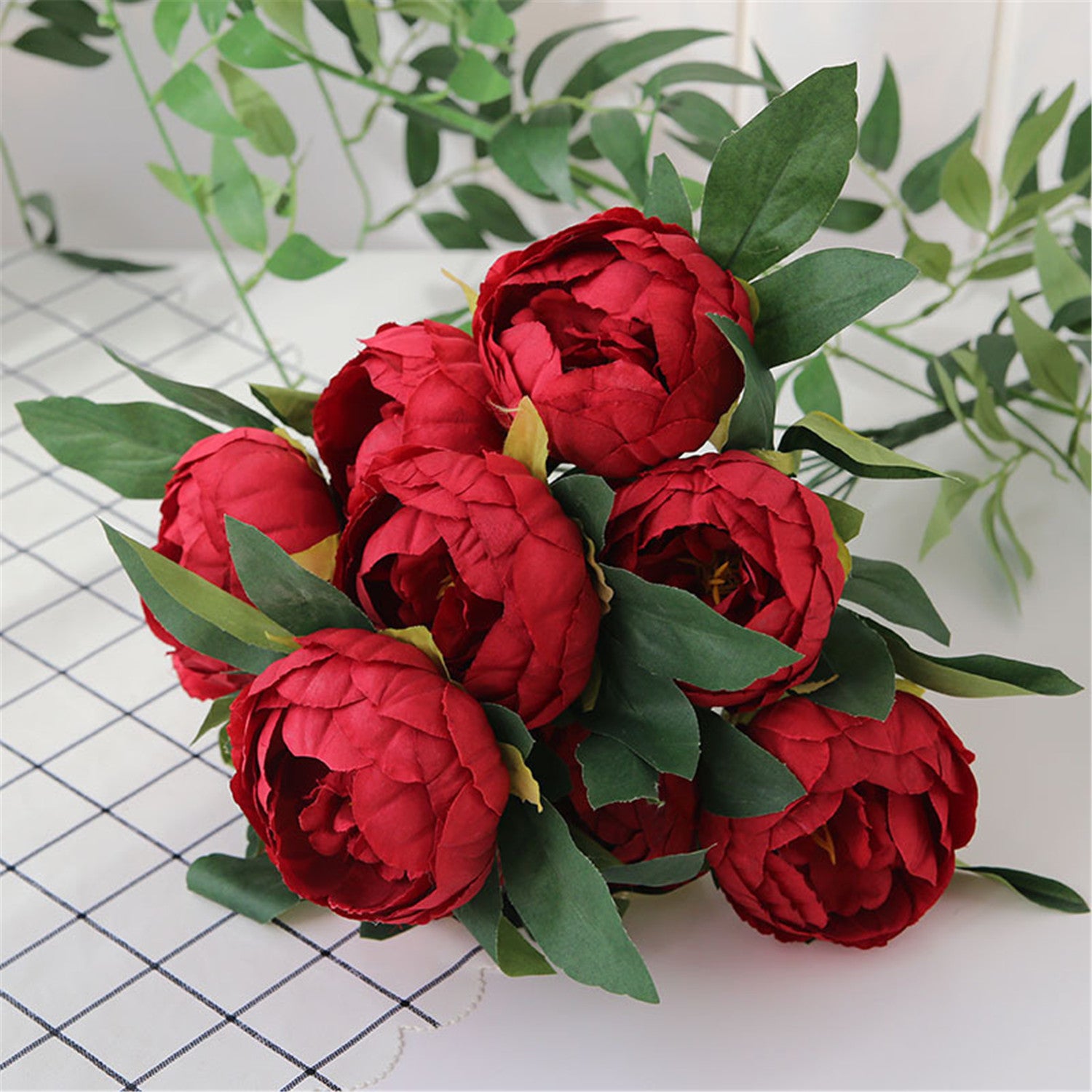 Artificial Peony Silk Peonies Fake Flowers Wedding Bouquet