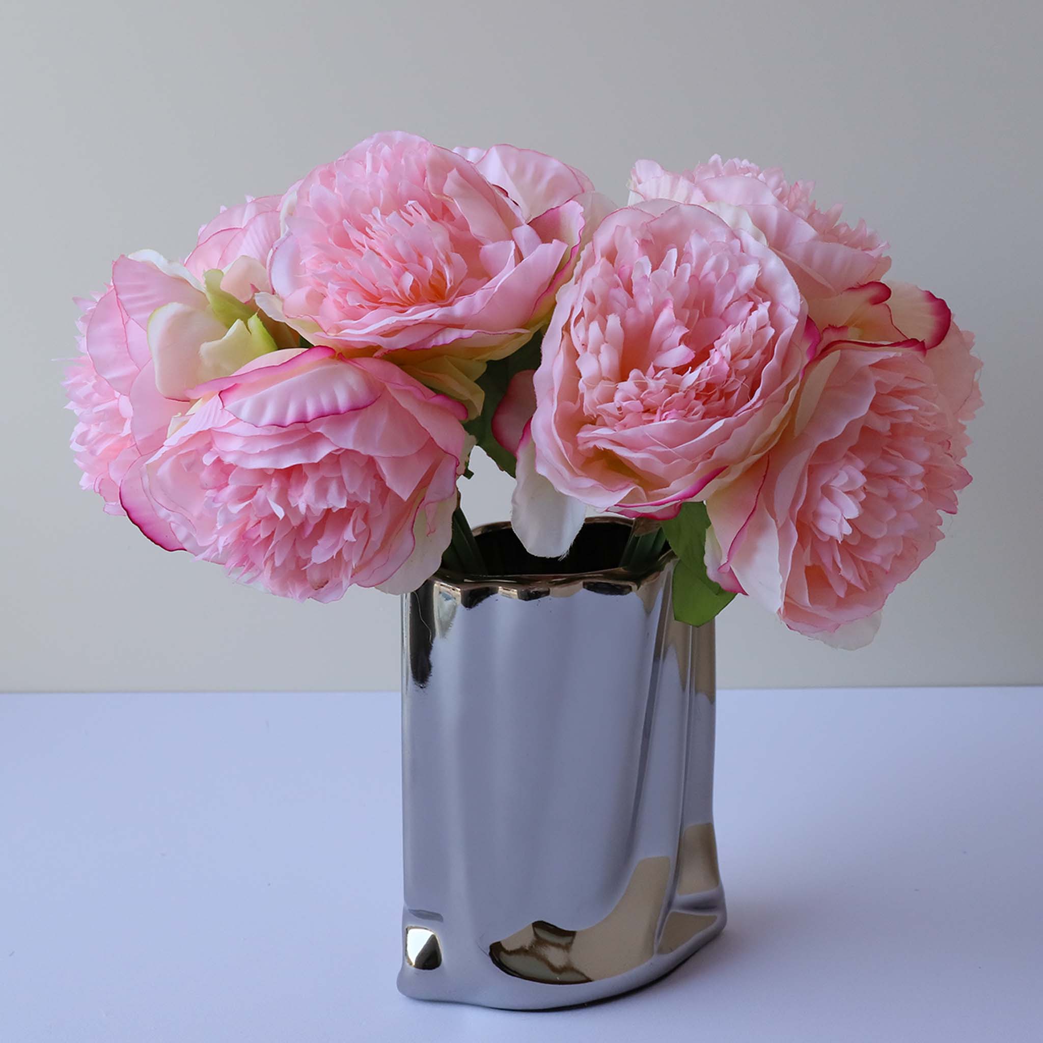 Silk Peony Bouquet Wedding Decoration Fake Flower Arrangement