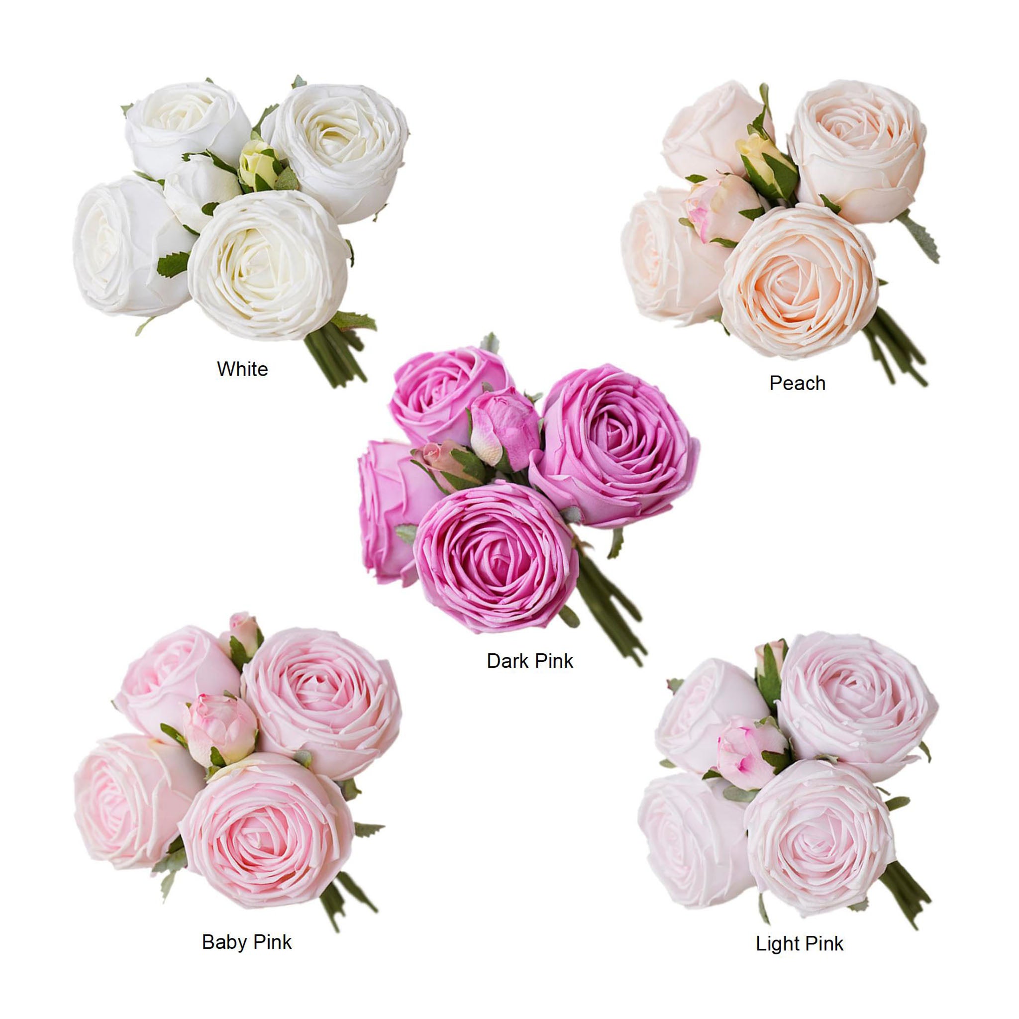 Realisic Fake Flowers Real Touch Rose Bouquet