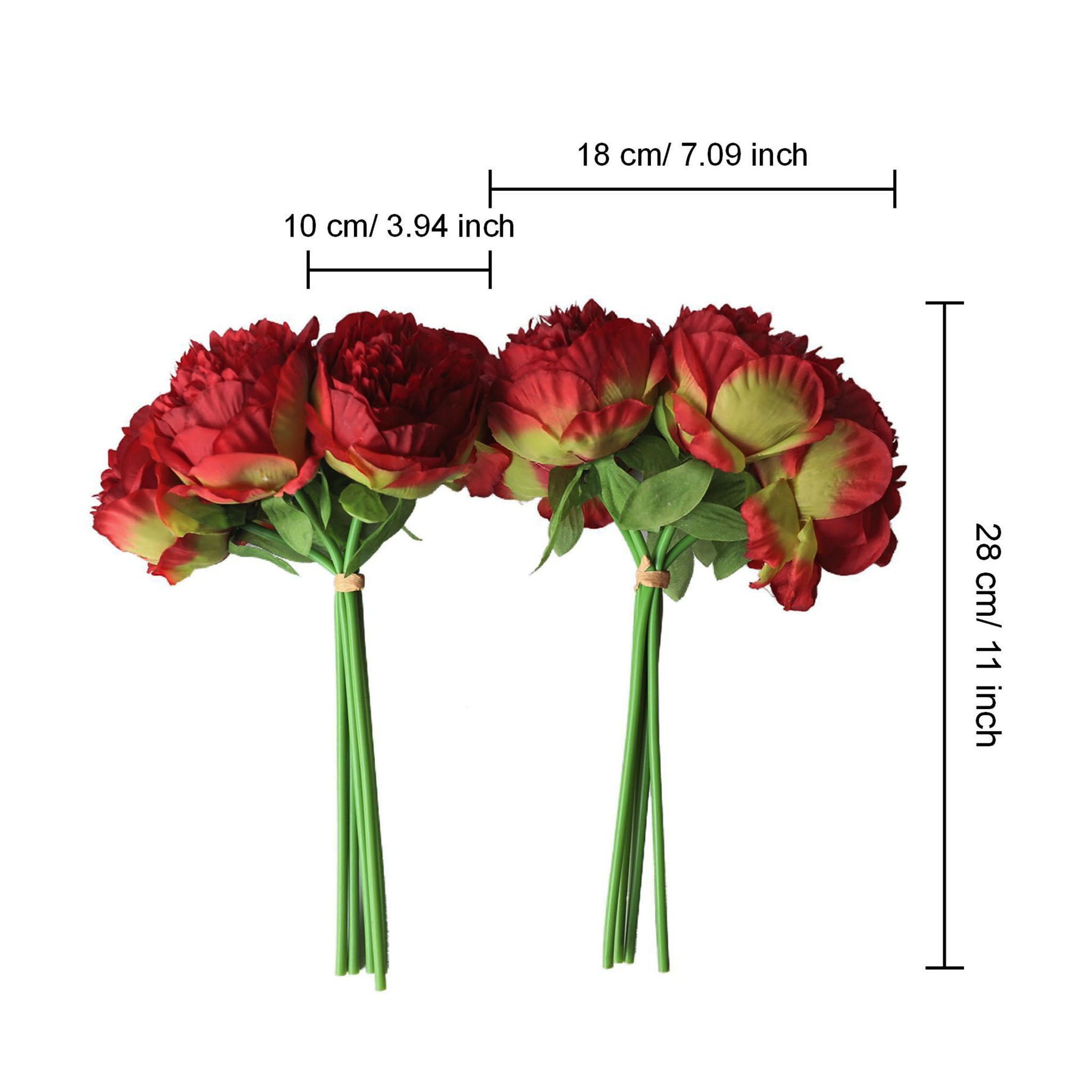 Silk Peony Bouquet Wedding Decoration Fake Flower Arrangement