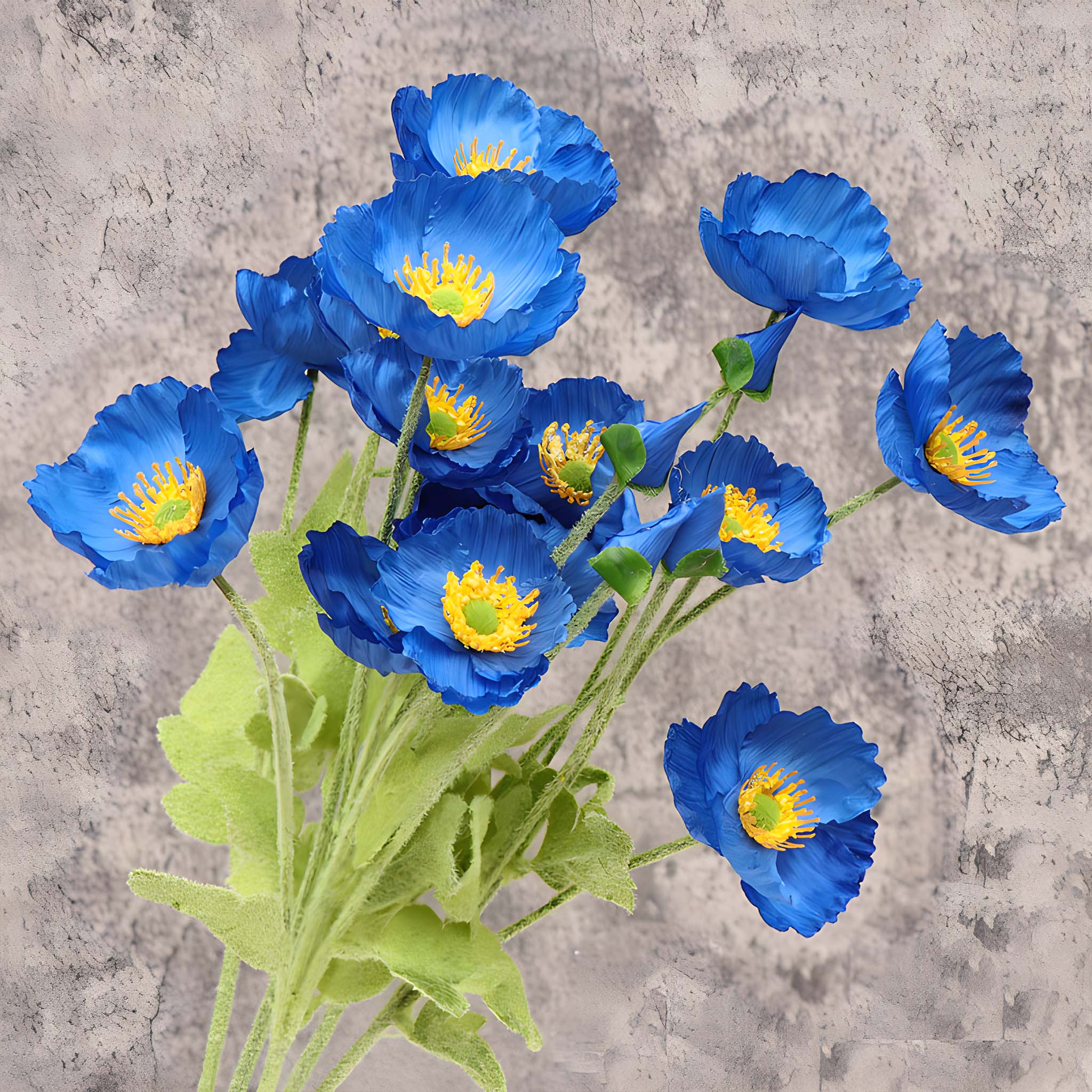 Artificial Poppy Flowers Silk Spray Poppies