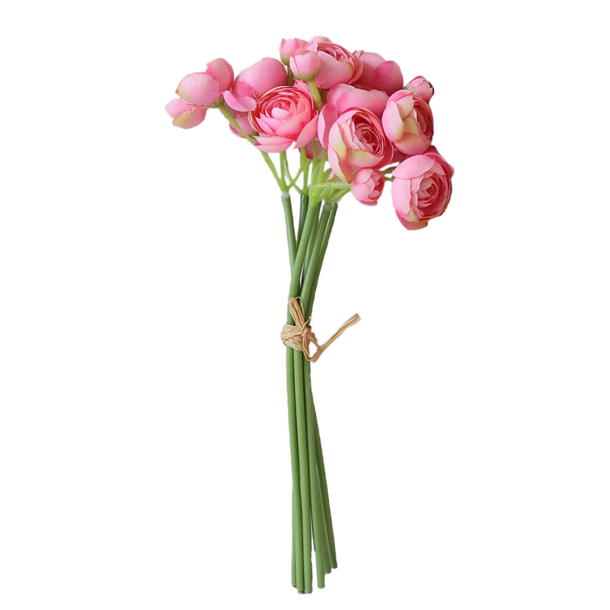 Small Peony Silk Ranunculus Flower Bundle