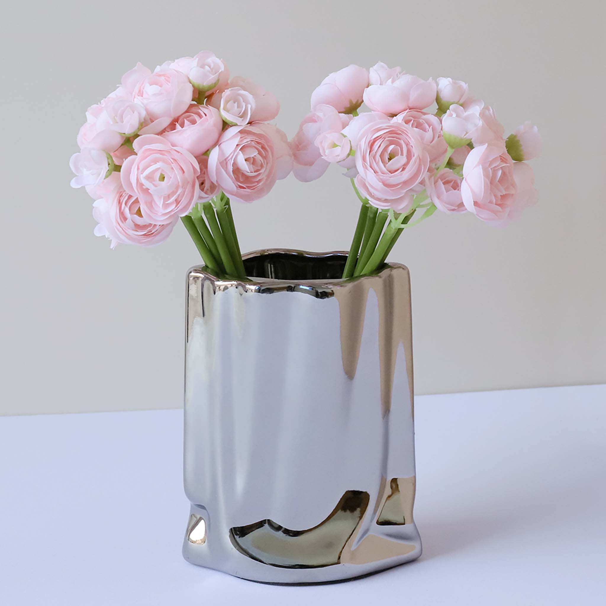 Small Peony Silk Ranunculus Flower Bundle
