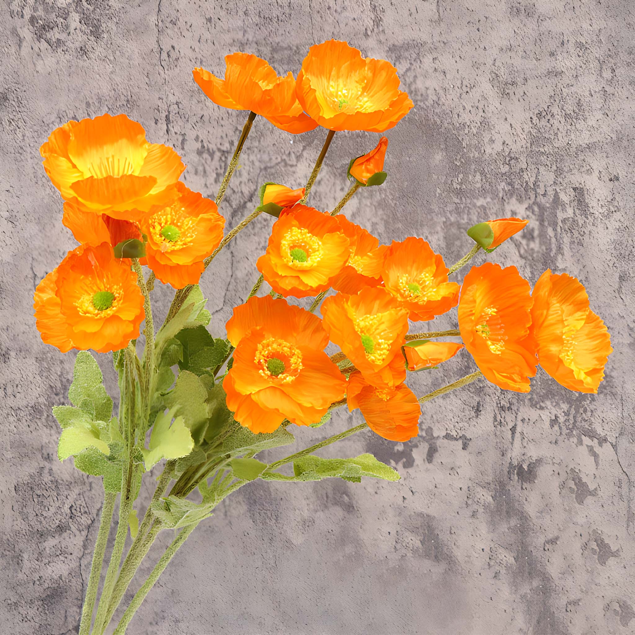 Artificial Poppy Flowers Silk Spray Poppies