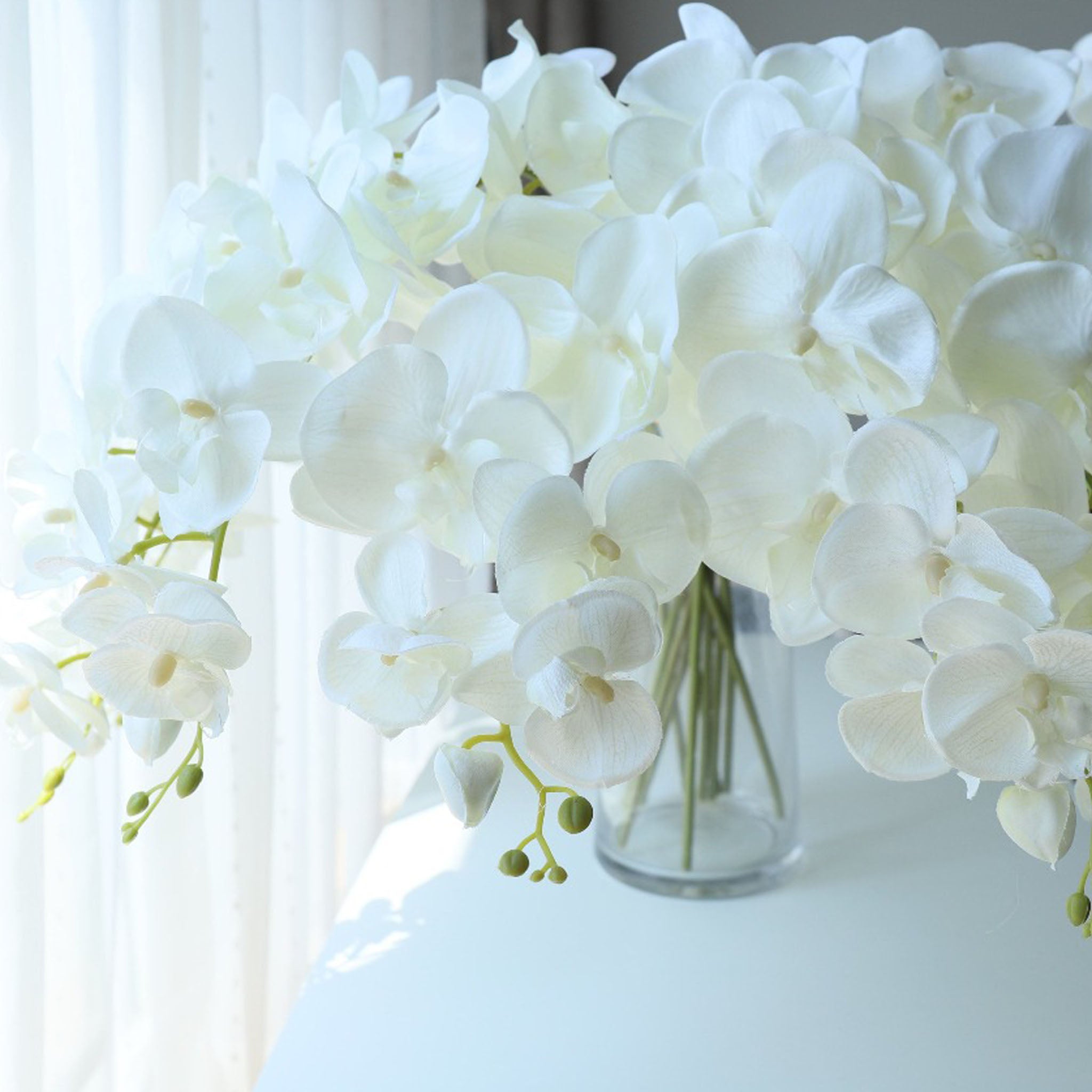 Fake Orchid Cream Phalaenopsis White Wedding Flowers