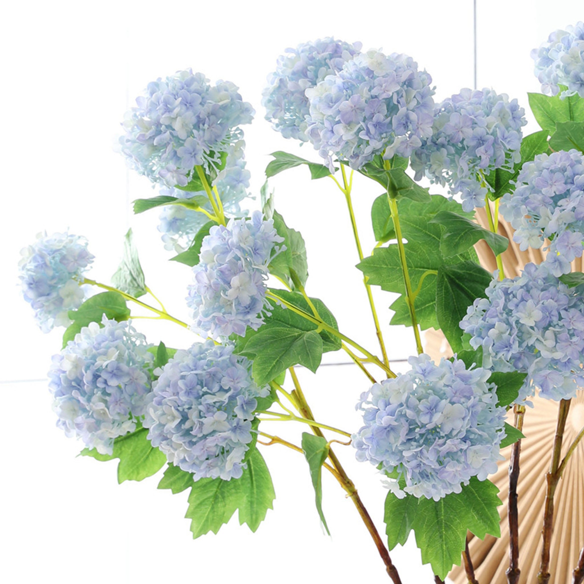 Fake Hydreangea Snowball Flower Spray 32"