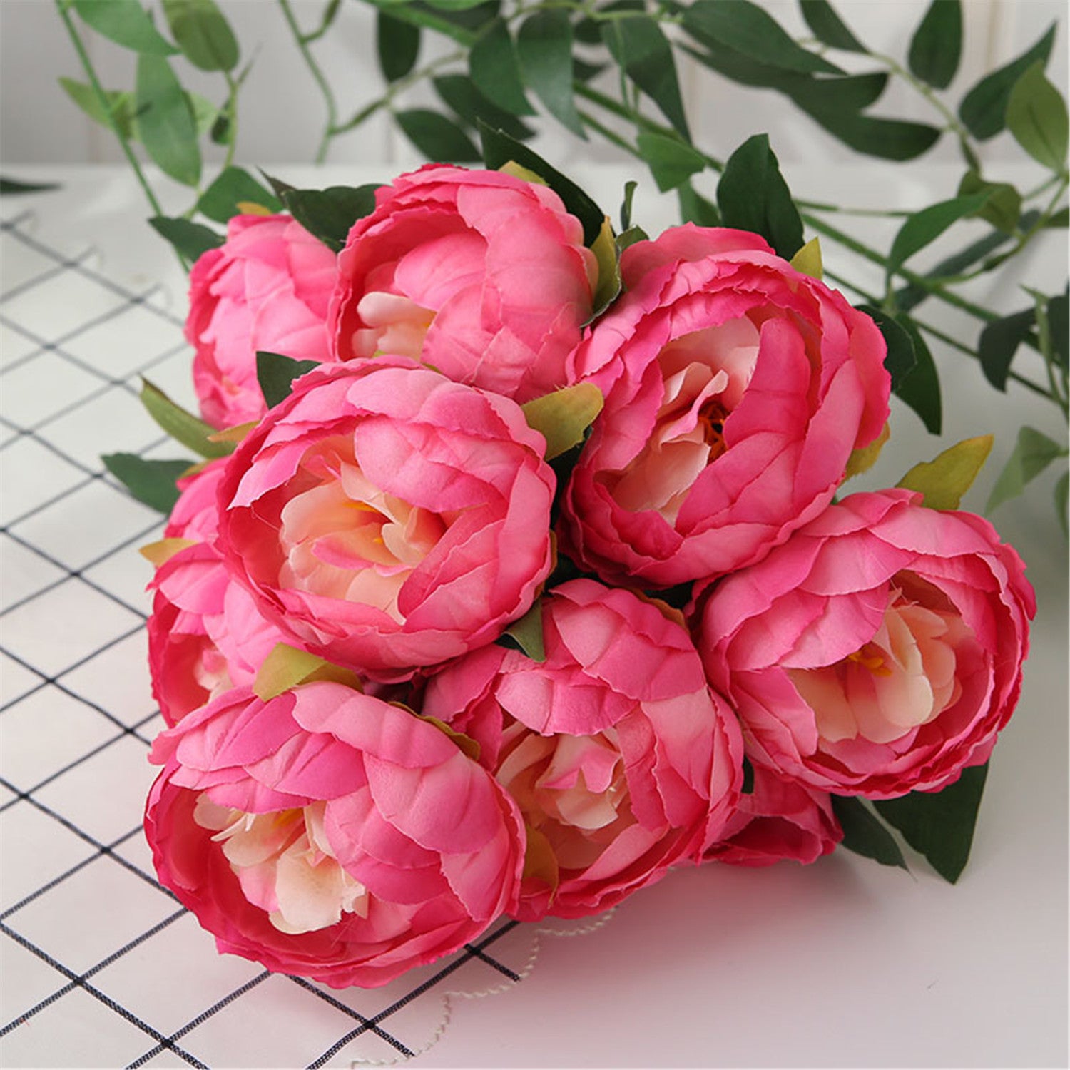 Artificial Peony Silk Peonies Fake Flowers Wedding Bouquet