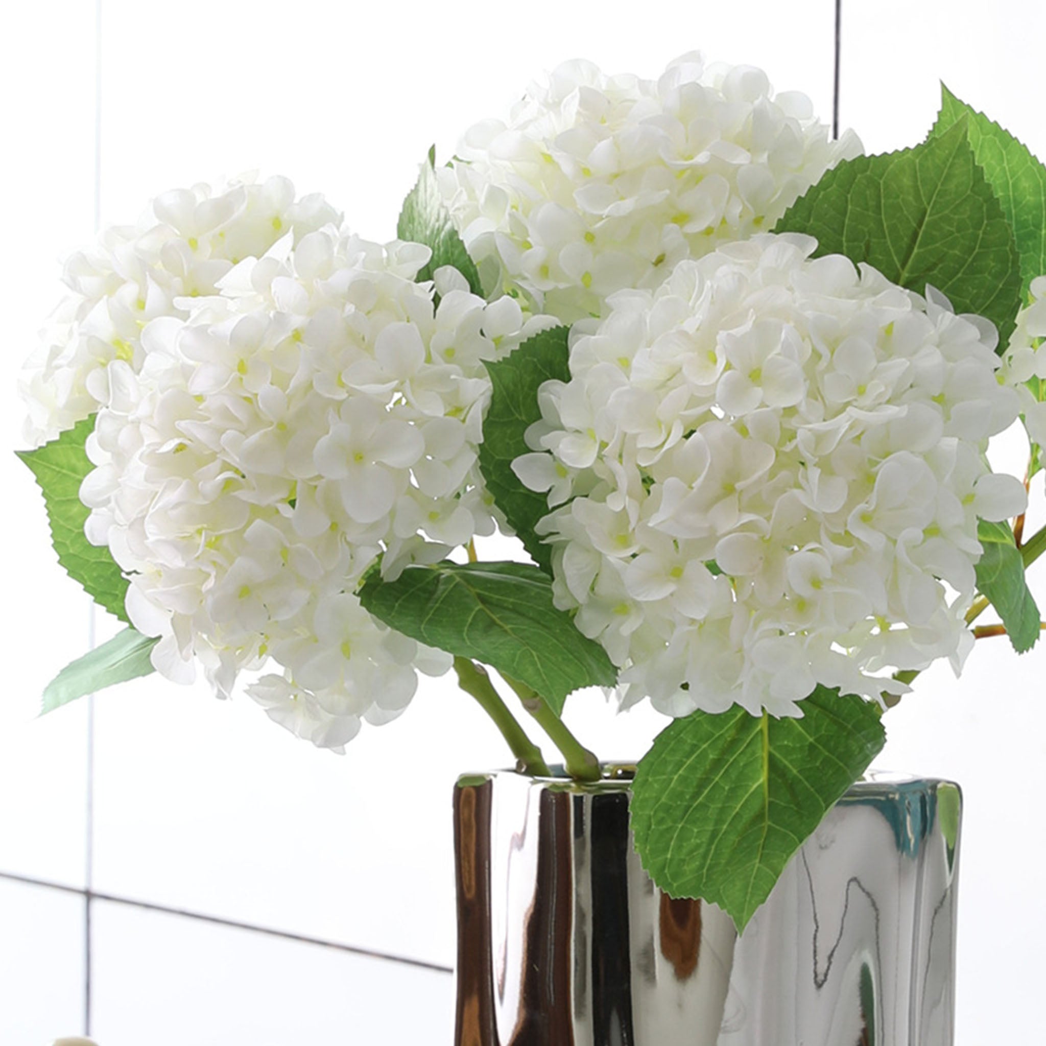 Realistic Fake Hydrangea Flowers 18"