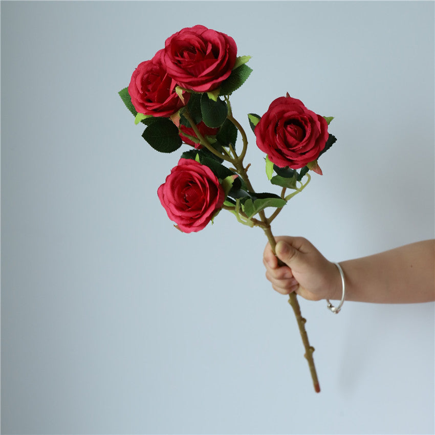 Spray Roses Silk Artificial Flowers 22 inch Tall