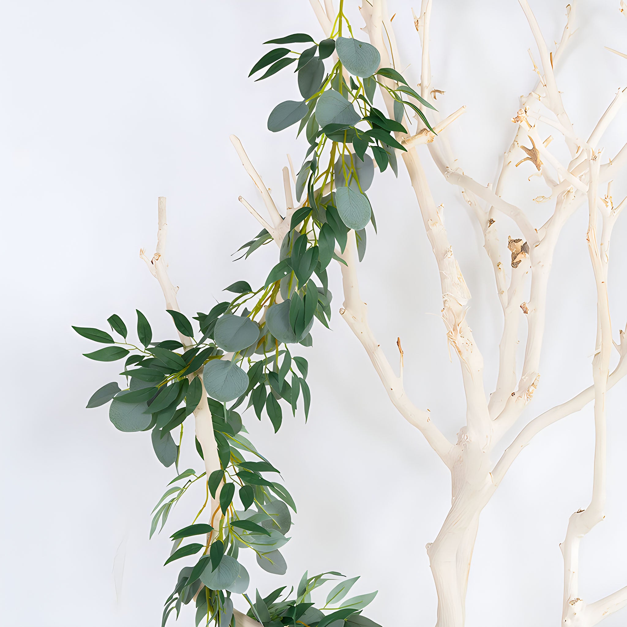 Fake Willow Eucalyptus Plants Silver Dollar Eucalyptus