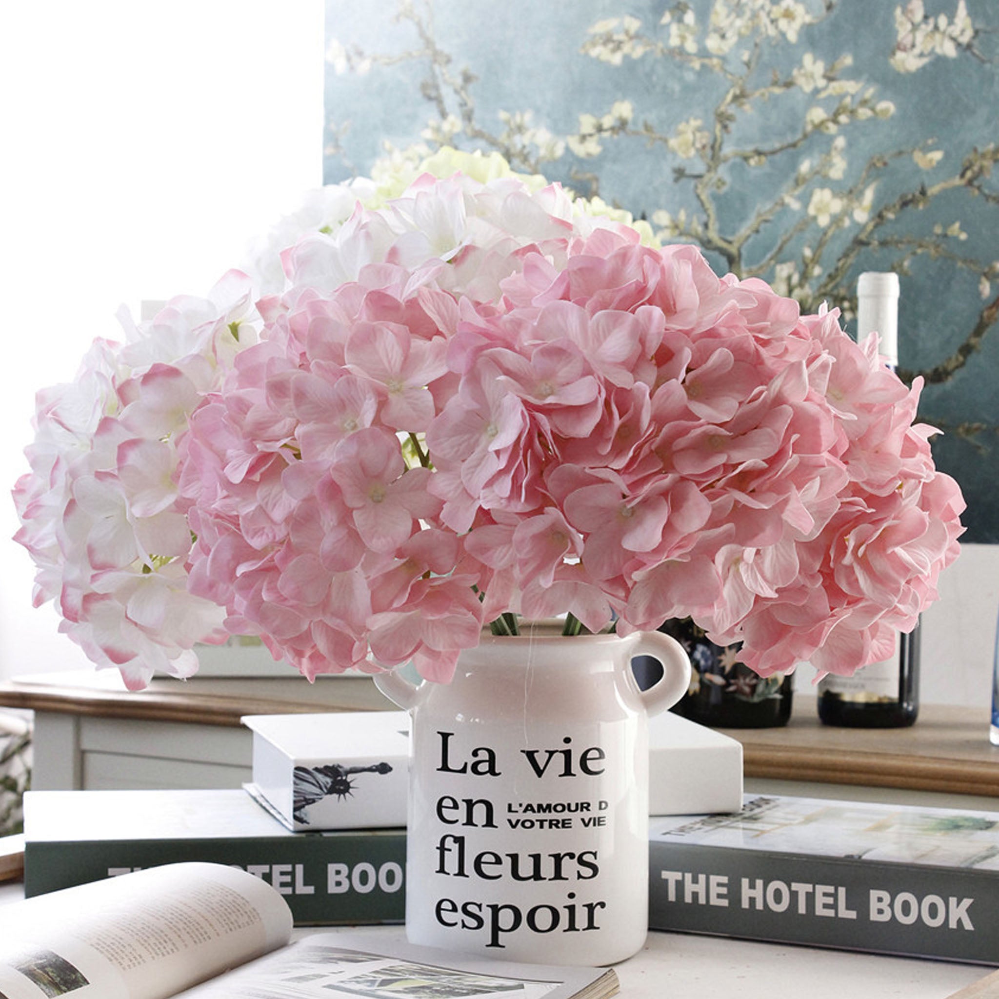 Large Head Hydrangea Simulation Fake Flowers for Home Party Wedding Decoration