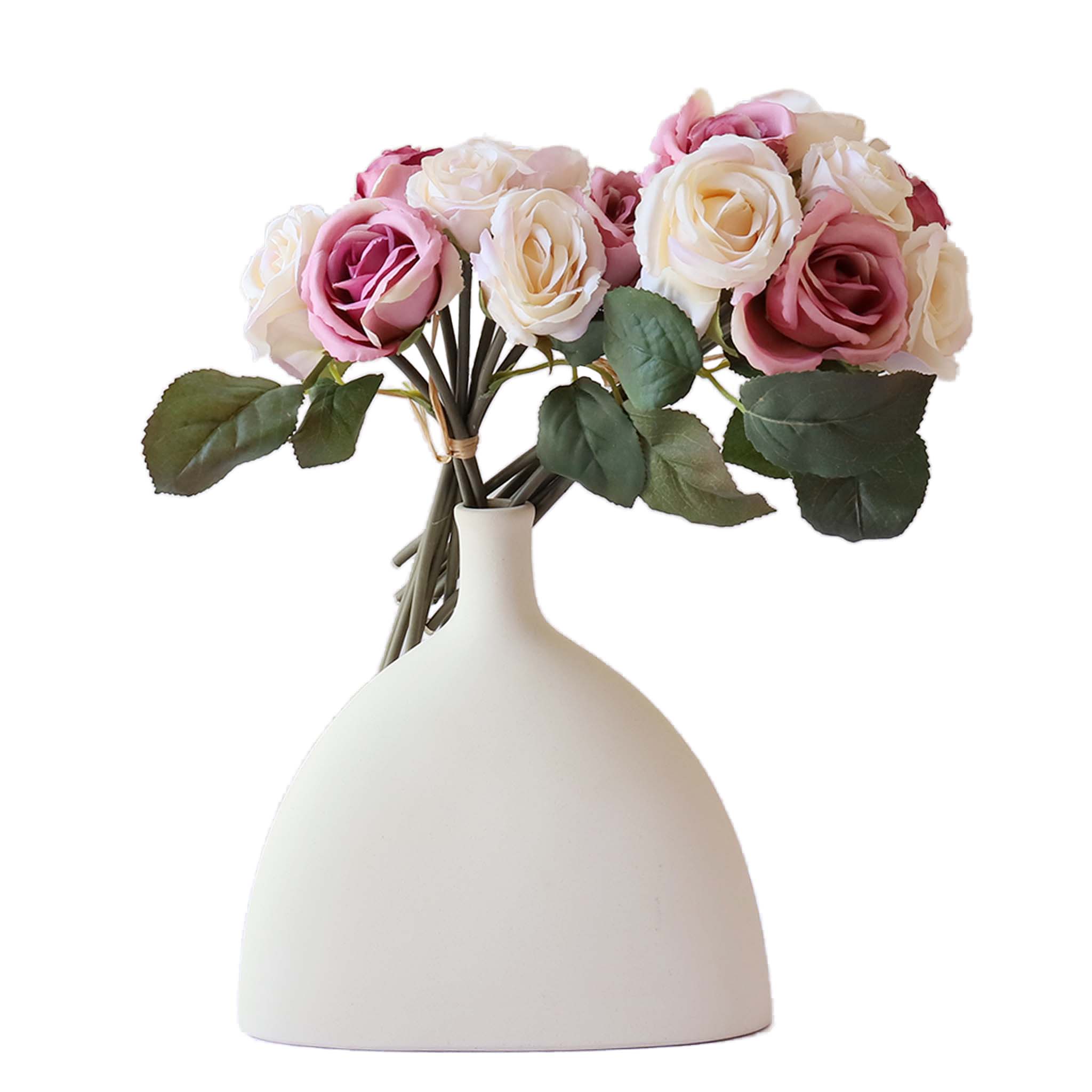 Fall Wedding Flowers Silk Rose Bouquet Vintage Colors For diy Crafts Gray Blue Bouquet
