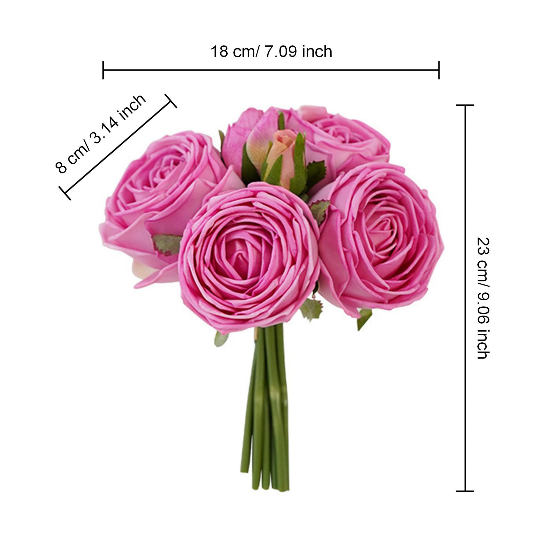 Realisic Fake Flowers Real Touch Rose Bouquet