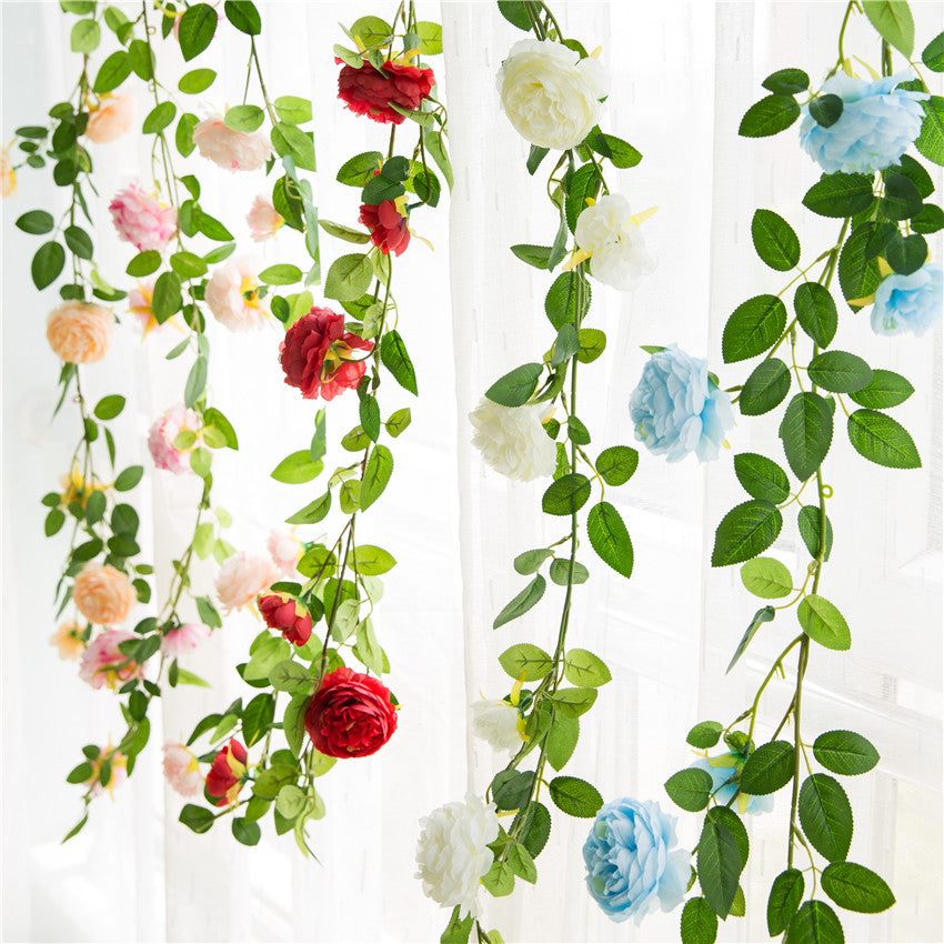 Hanging Flower Vines Silk Peony Flower Garland