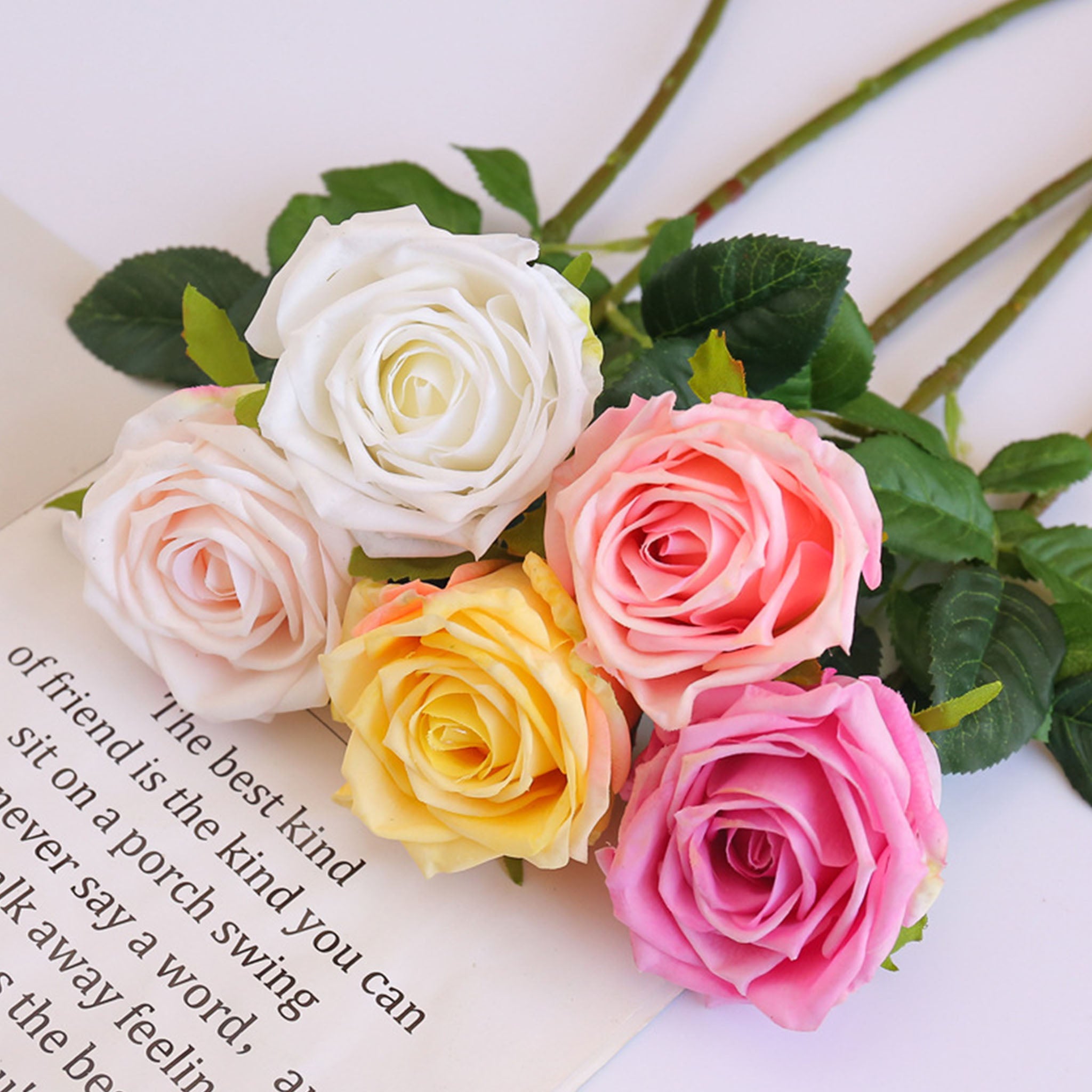 Real Touch Roses Artificial Flowers 17"