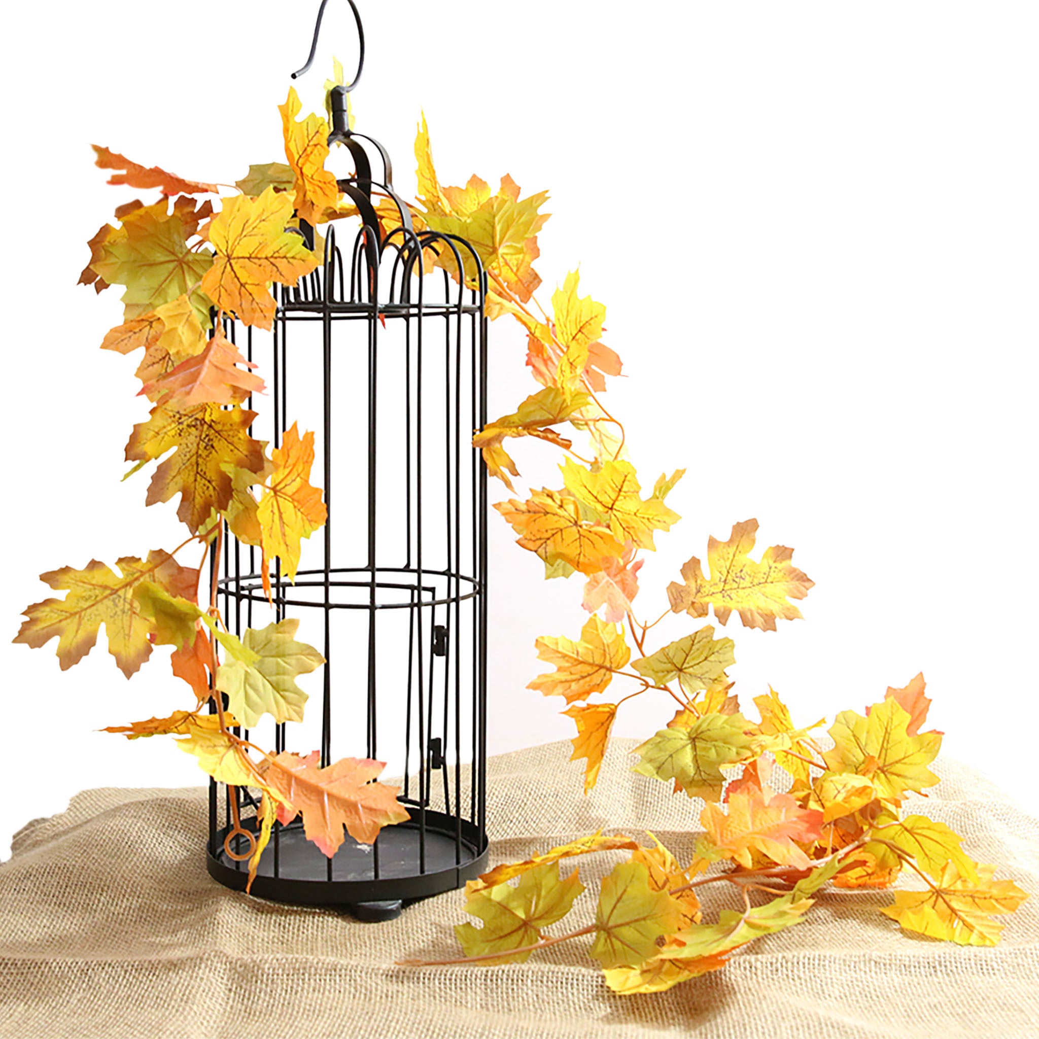 Artificial Fall Maple Leaf Garland for Home Decor
