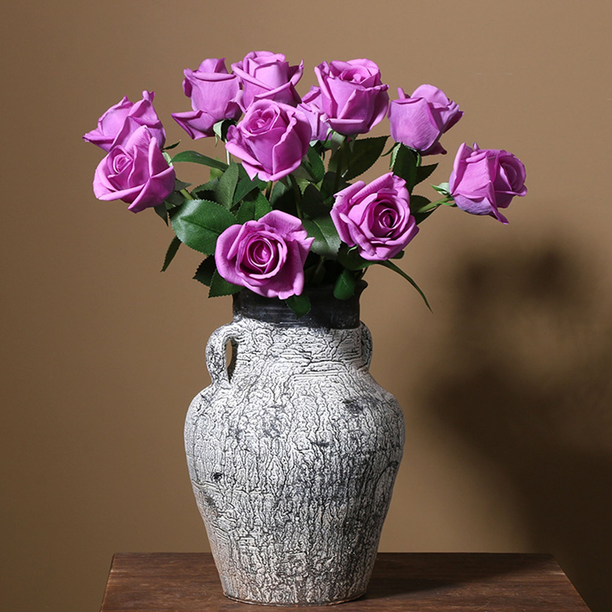 Realistic Flowers Real Touch Half Open Roses 22"