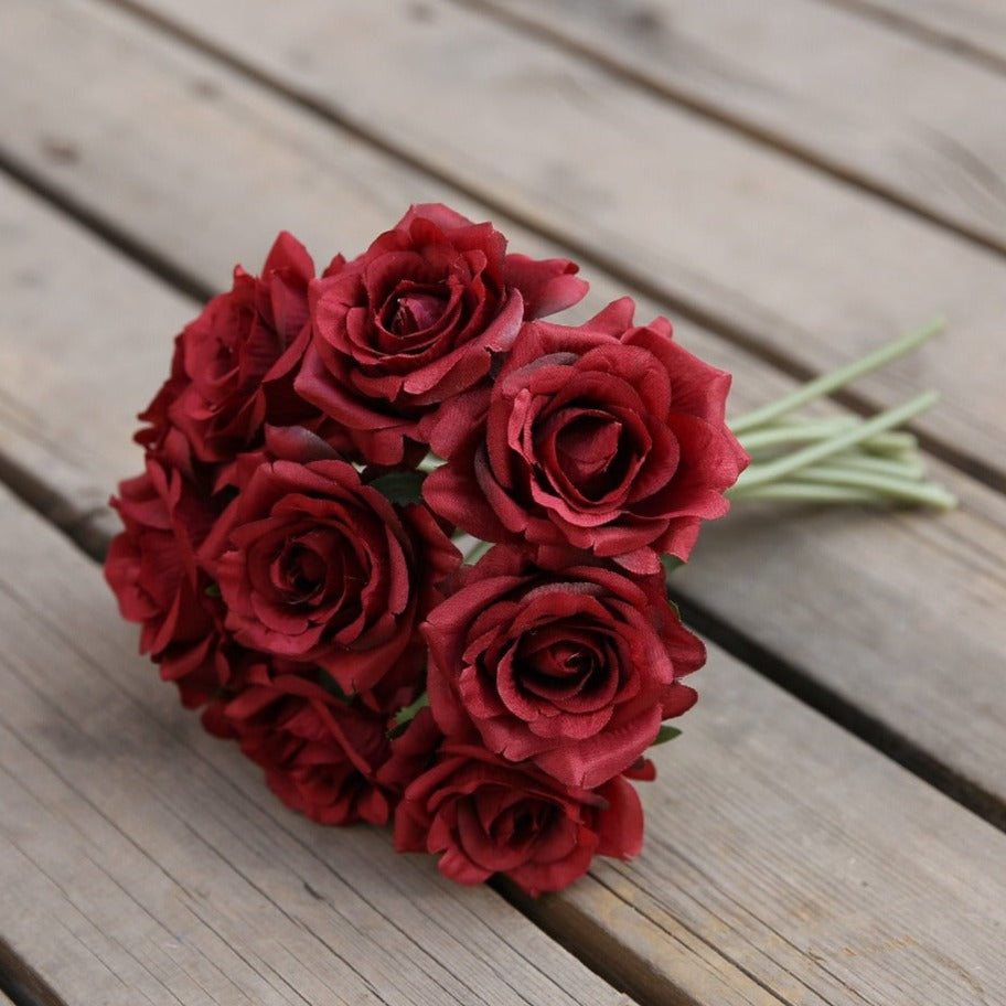 Wedding Bouquet Flowers Silk Rose Bouquet for Bridesmaid
