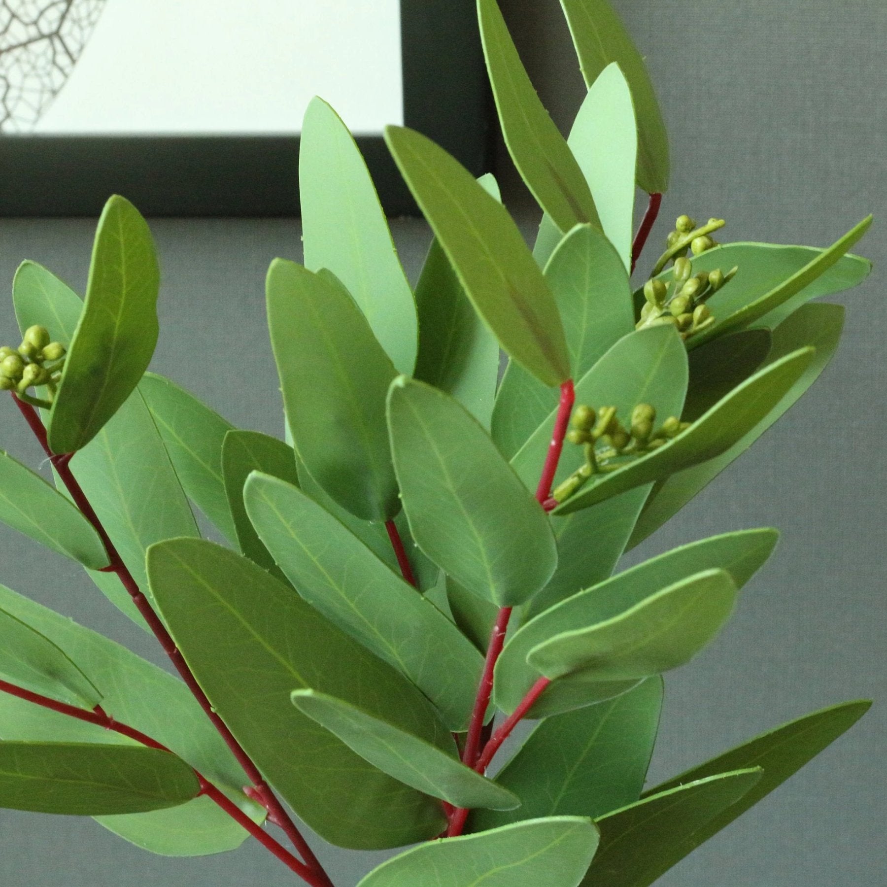 Artificial Greenery Leaves Eucalyptus Bouquet Silk Real Touch Eucalyptus Faux Leaves