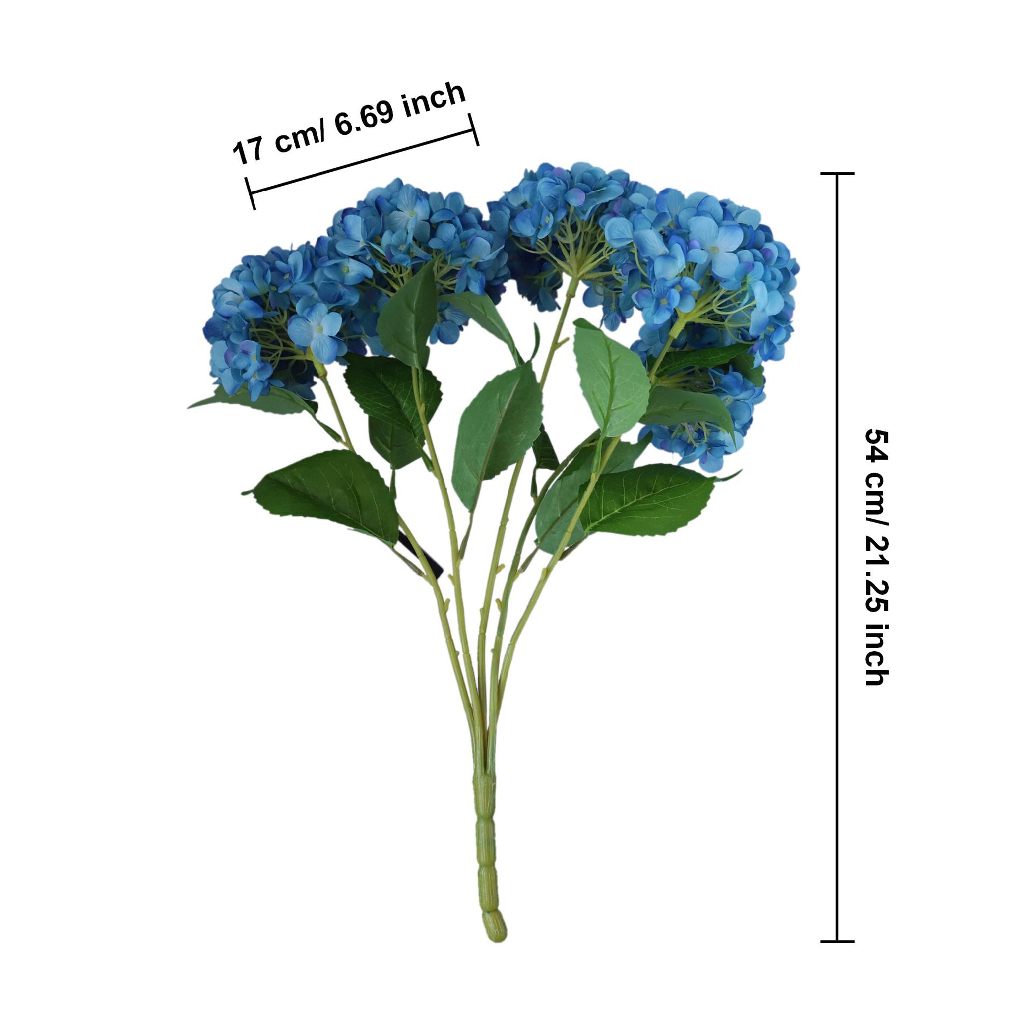 Artificial Blue Hydrangea Bush Large