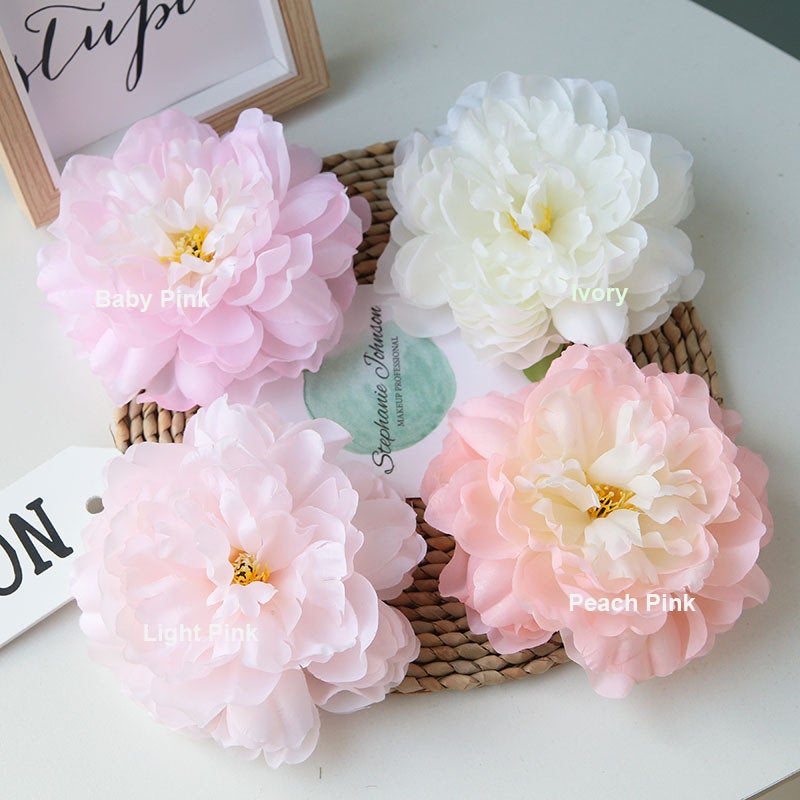 Silk Peony Flower Heads Artificial Peonies Large Flowers
