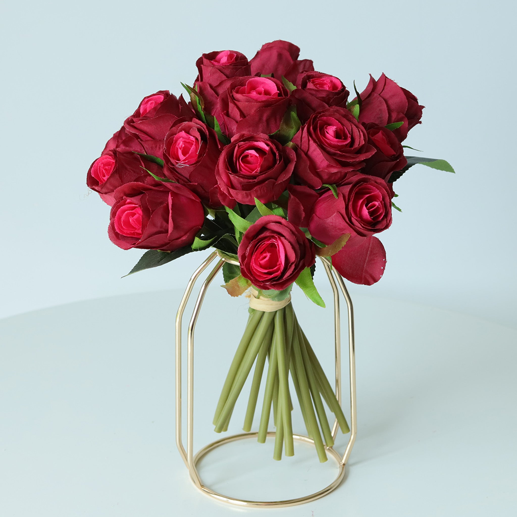Artificial Silk Rose Buds Bouquet