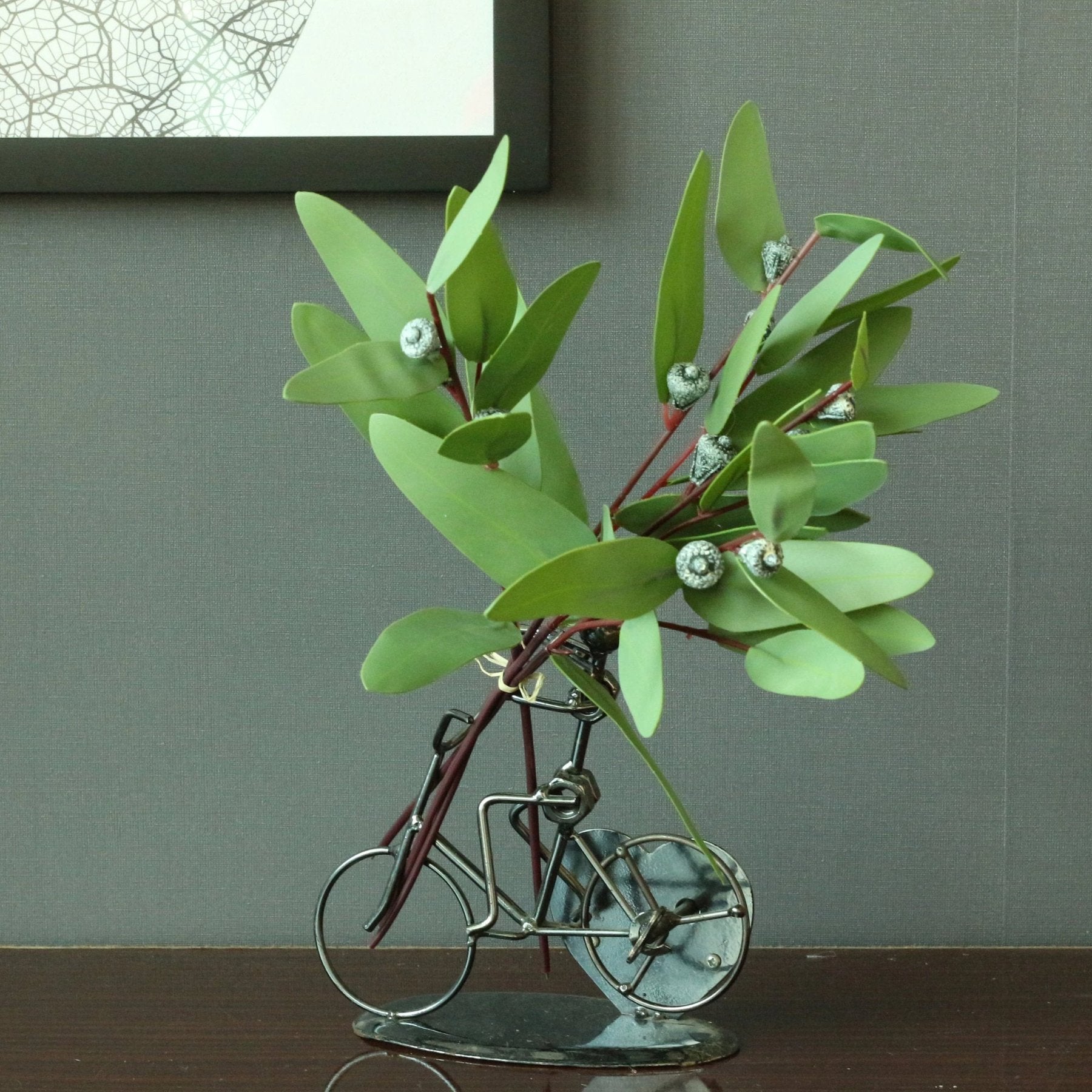 Artificial Greenery Leaves Eucalyptus Bouquet Silk Real Touch Eucalyptus Faux Leaves