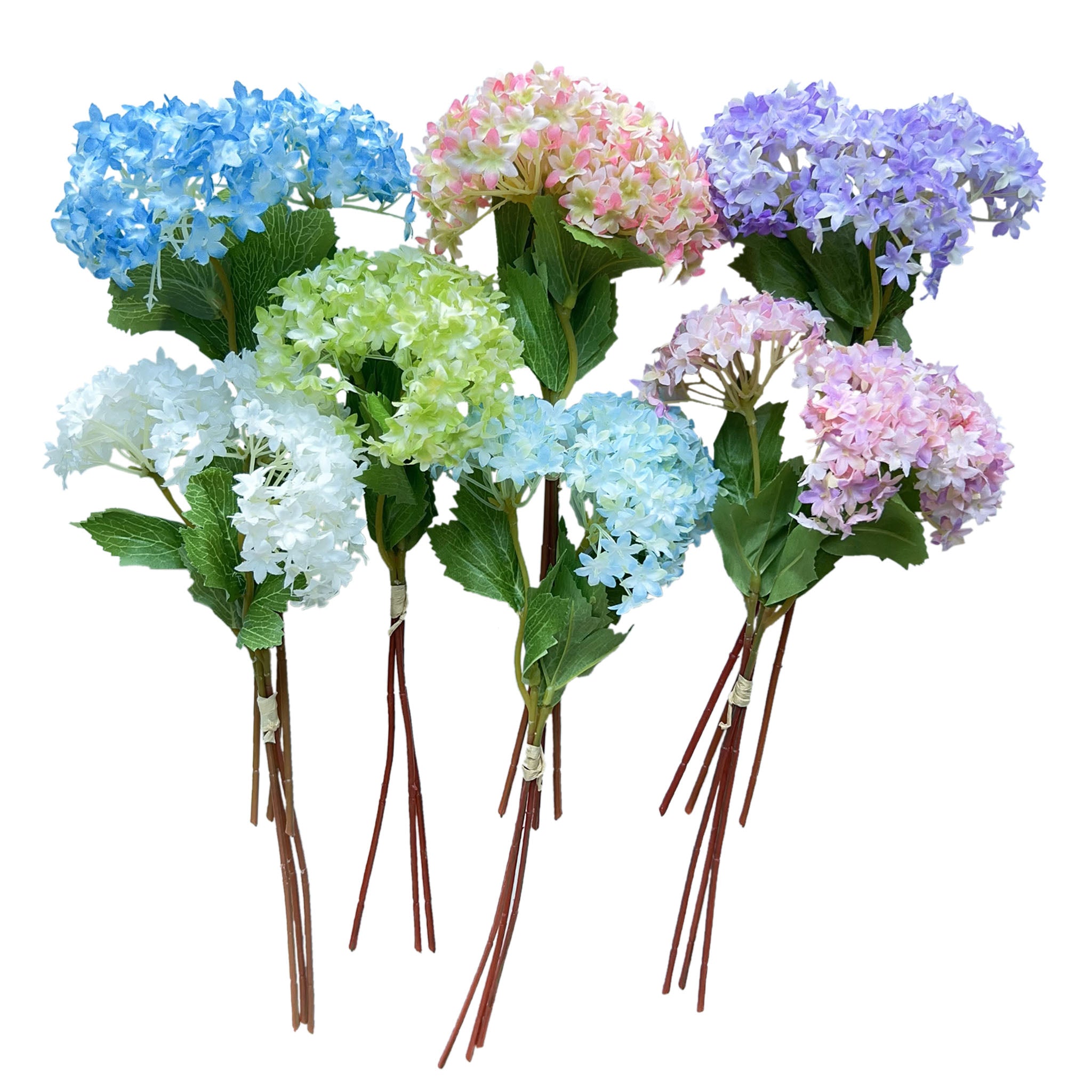 Faux Hydrangea Bundle Mini Hydrangeas Flowers