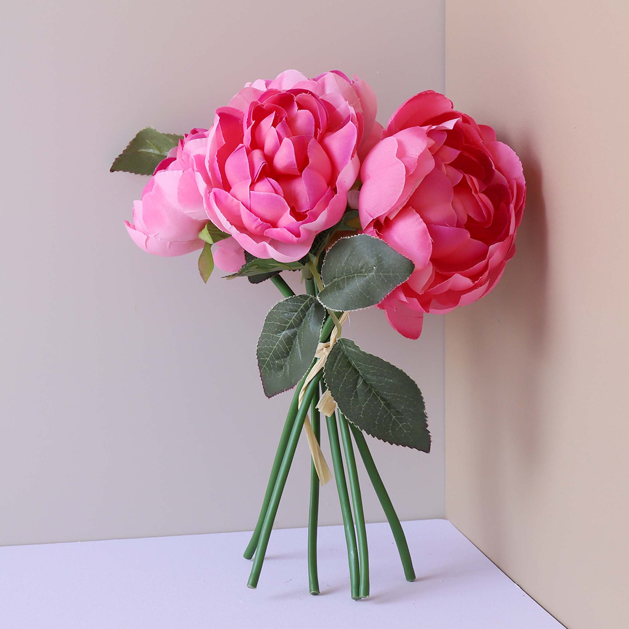 Faux Silk Peony Bouquet Artificial Flower Arrangement Wedding Centerpieces Decor