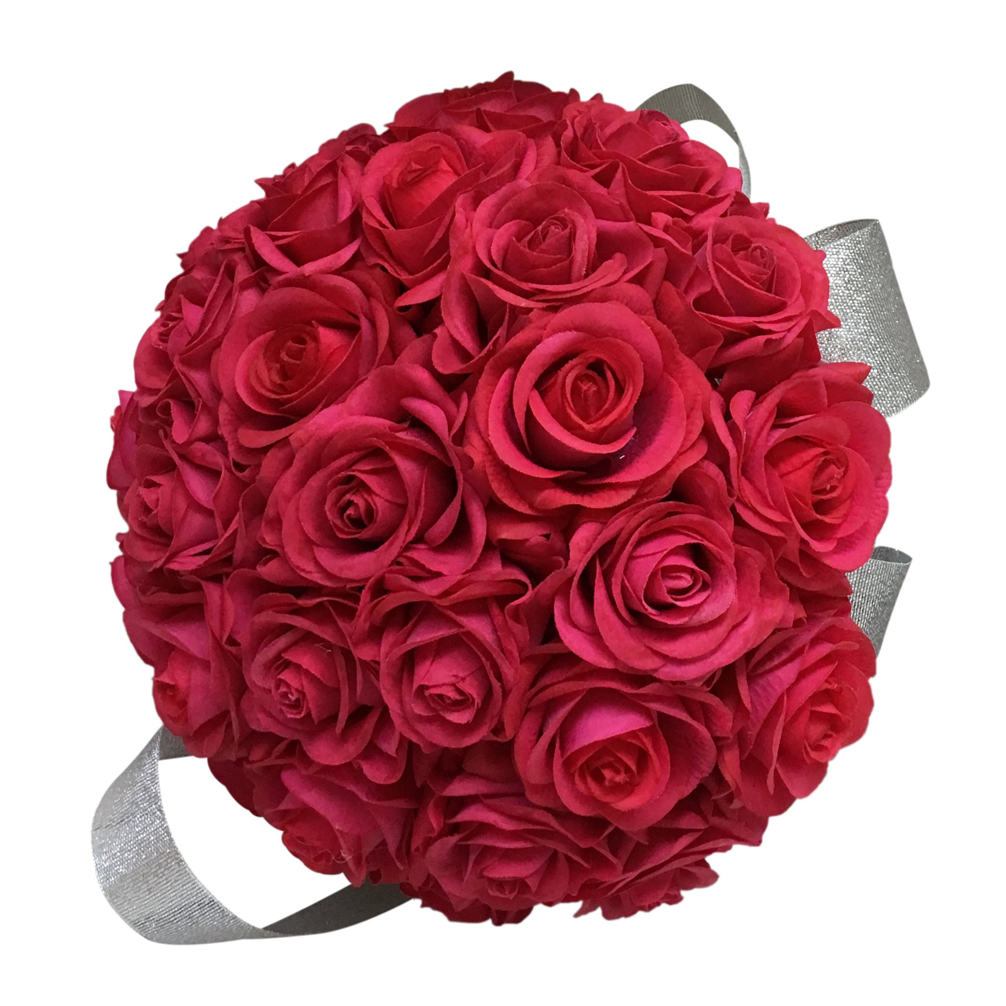Real Touch Flower Wedding Bouquets Sets Fuchsia Champagne